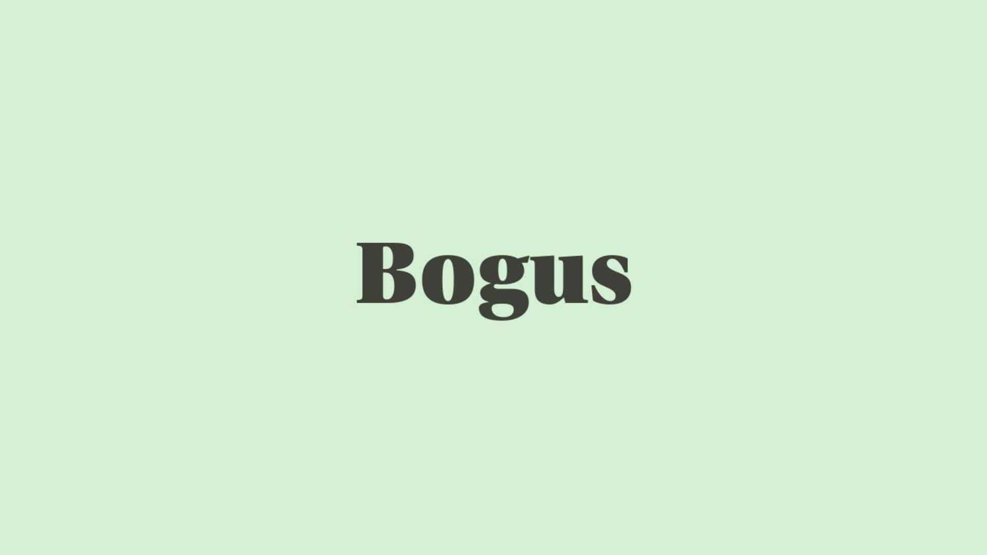 Word of the Day: Bogus