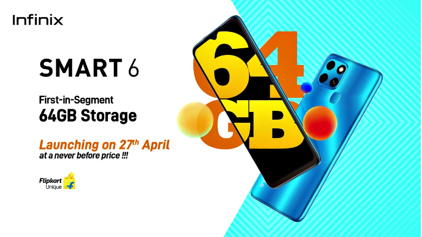 Infinix Smart 6 to debut in India on April 27