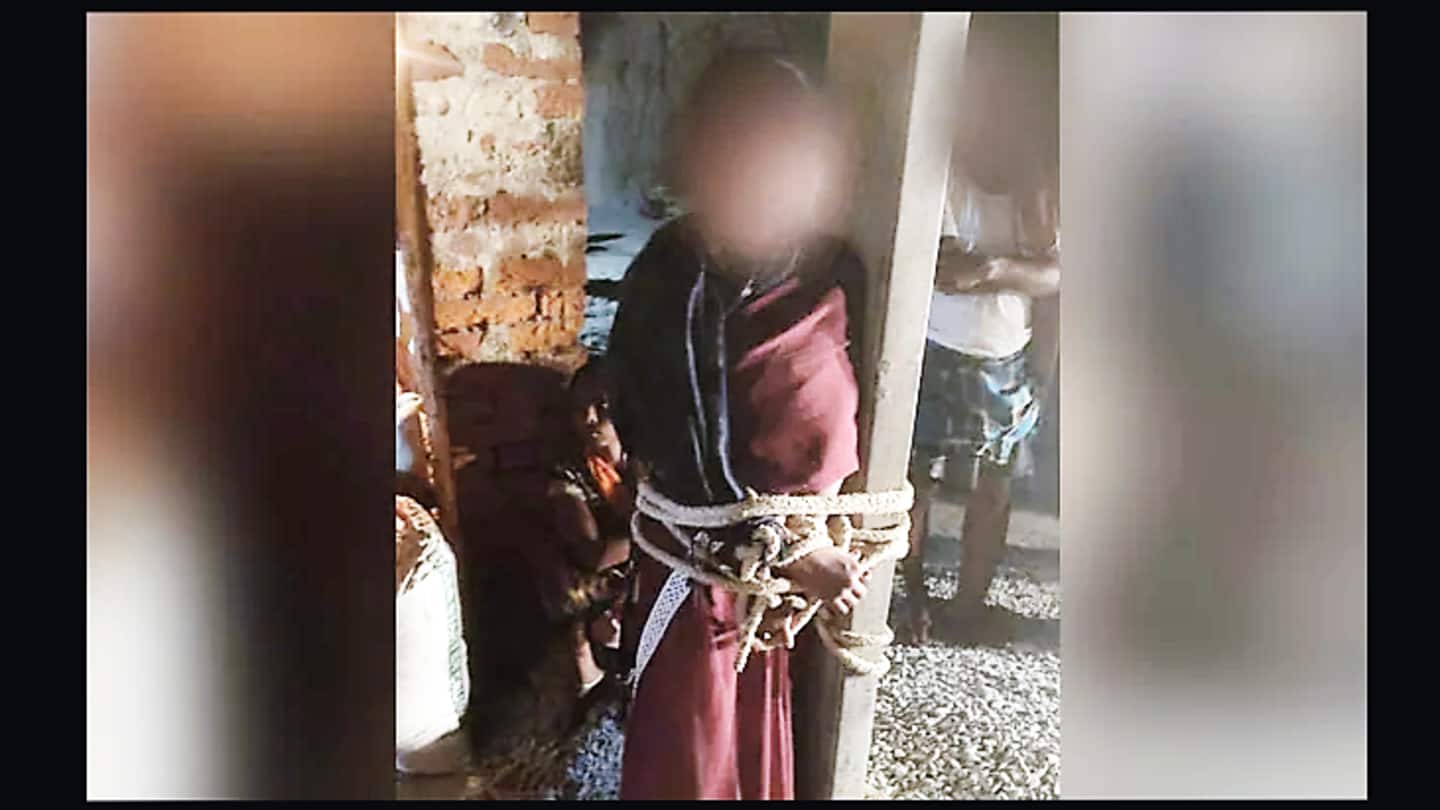 Bihar: Woman accused of extramarital affair tied to pole, thrashed