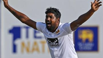 Prabath Jayasuriya becomes fastest spinner to complete 50 Test wickets