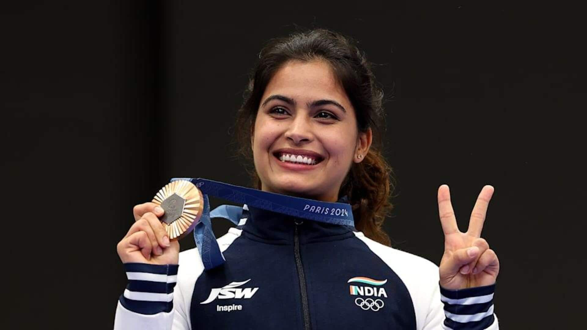 Manu Bhaker becomes India's first-ever female shooter with Olympic medal 