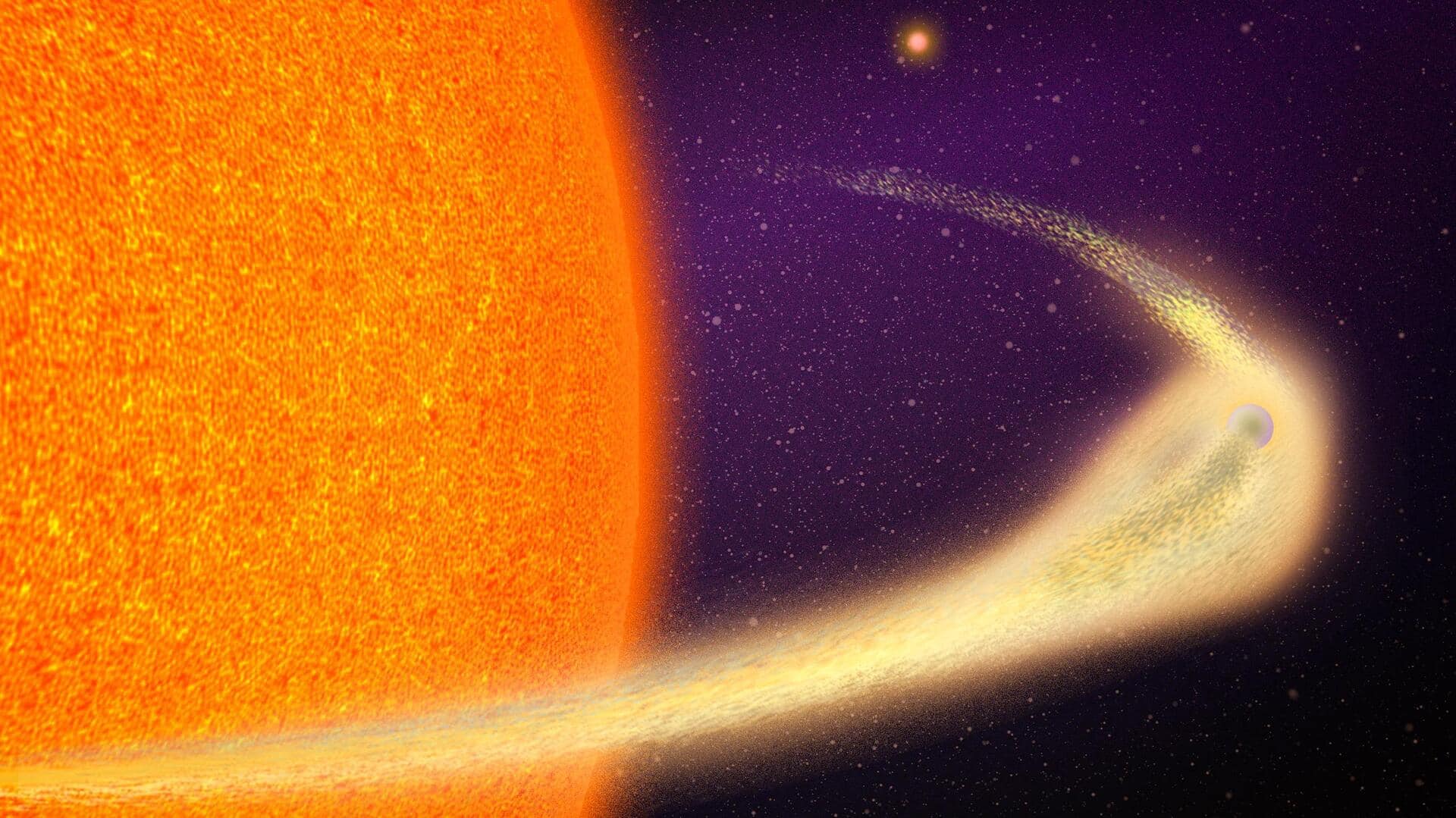 This planet 140 light-years away has a comet-like tail