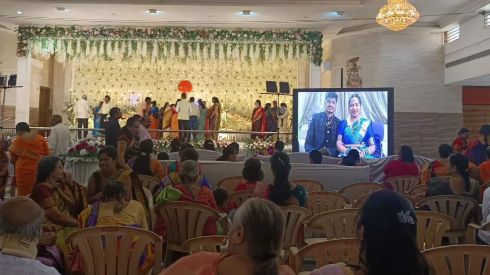 IndiGo flight cancellations make couple attend their own reception online