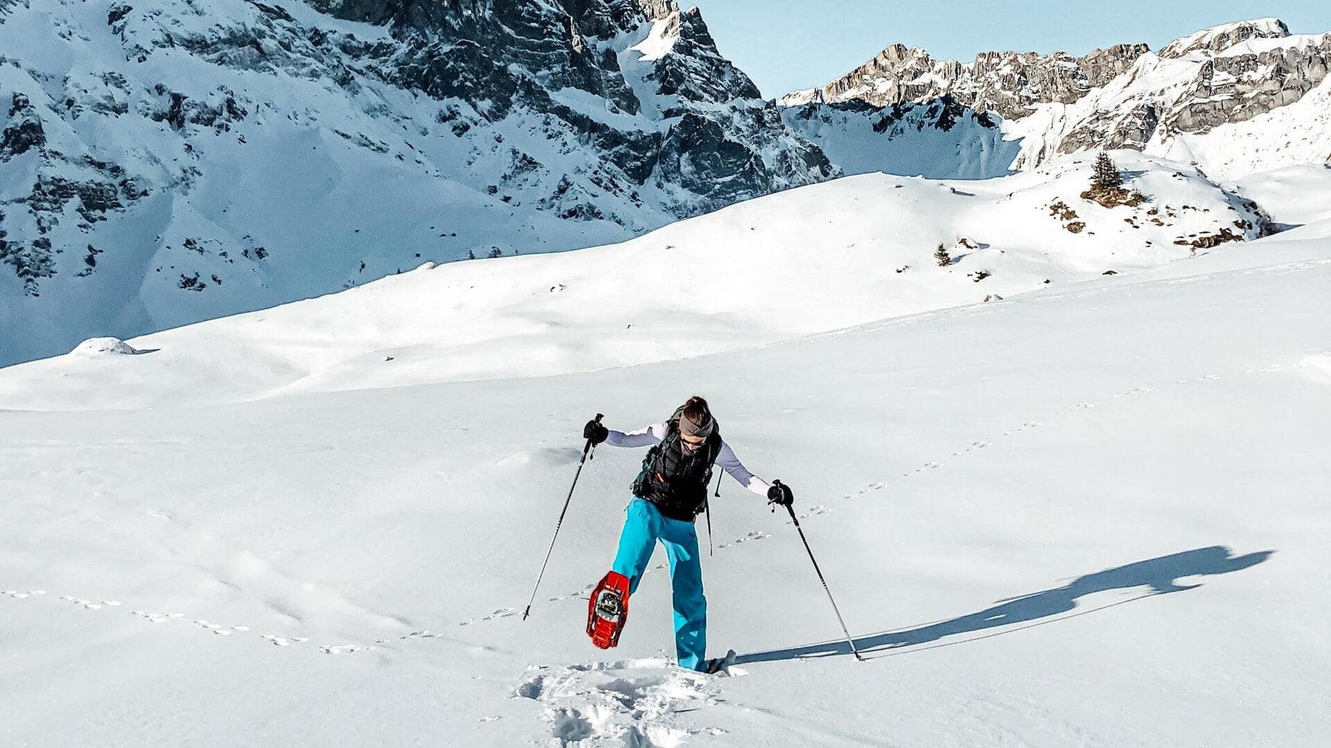 In your next adventure, try snowshoeing in Switzerland