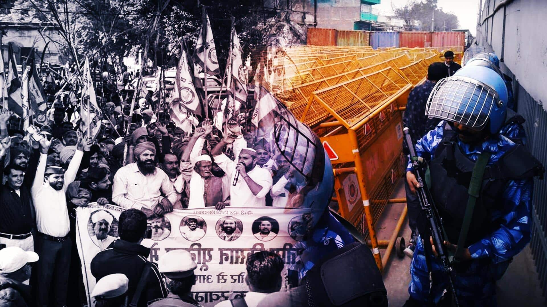 Barricades, RAF deployed in view of farmers' march to Parliament