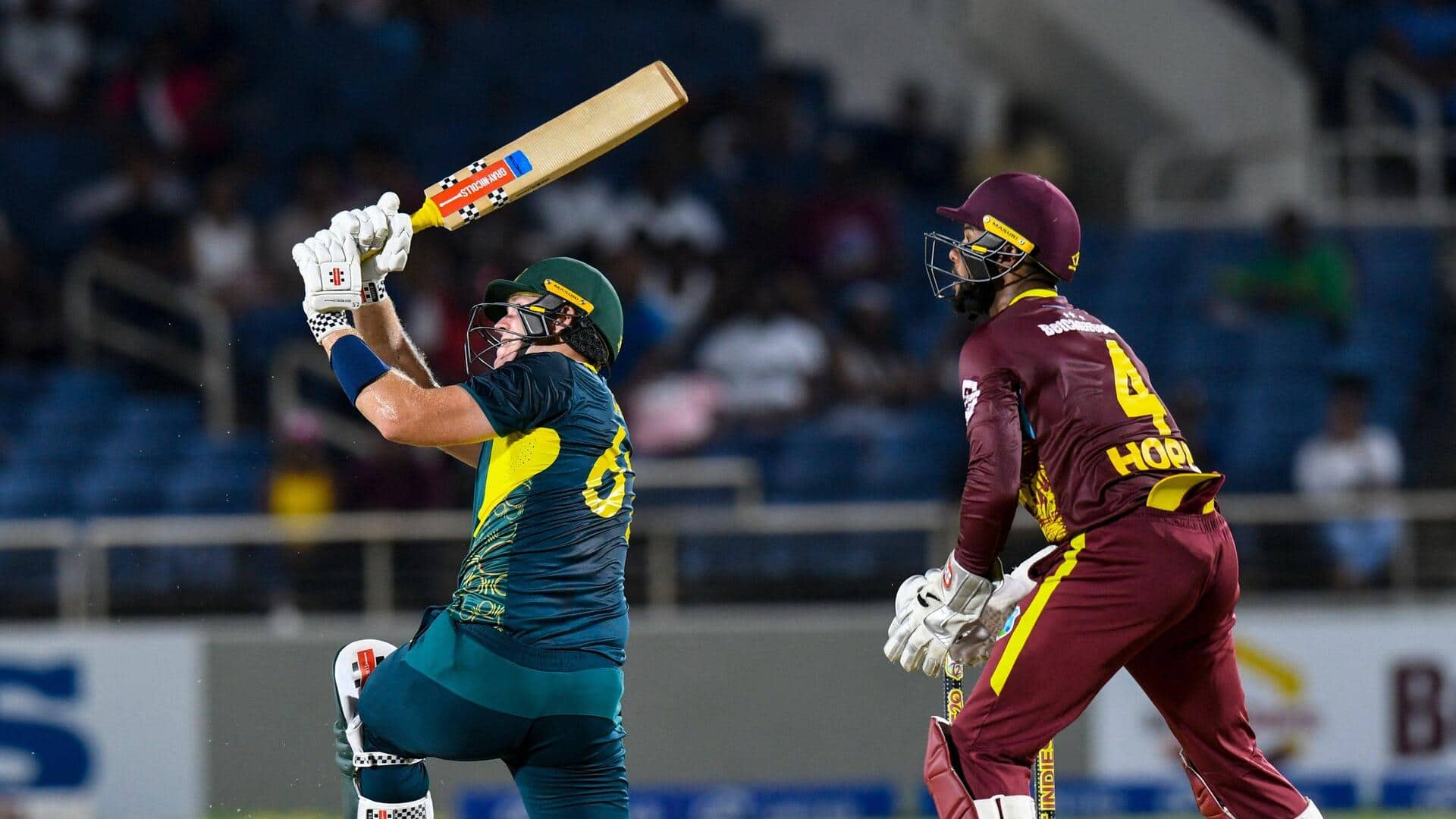 Australia beat West Indies in high-scoring 1st T20I: Stats 