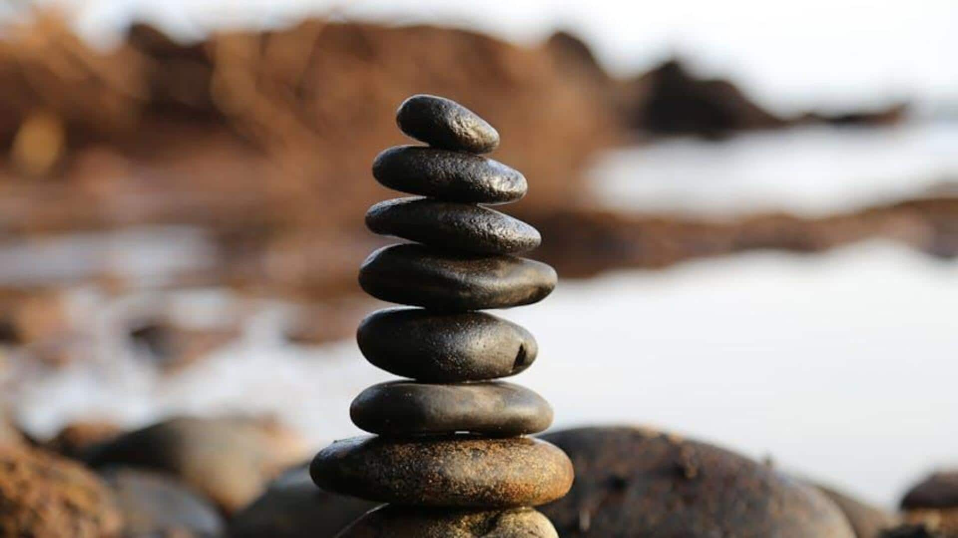 Zen rock balancing: Harmonizing nature escapes