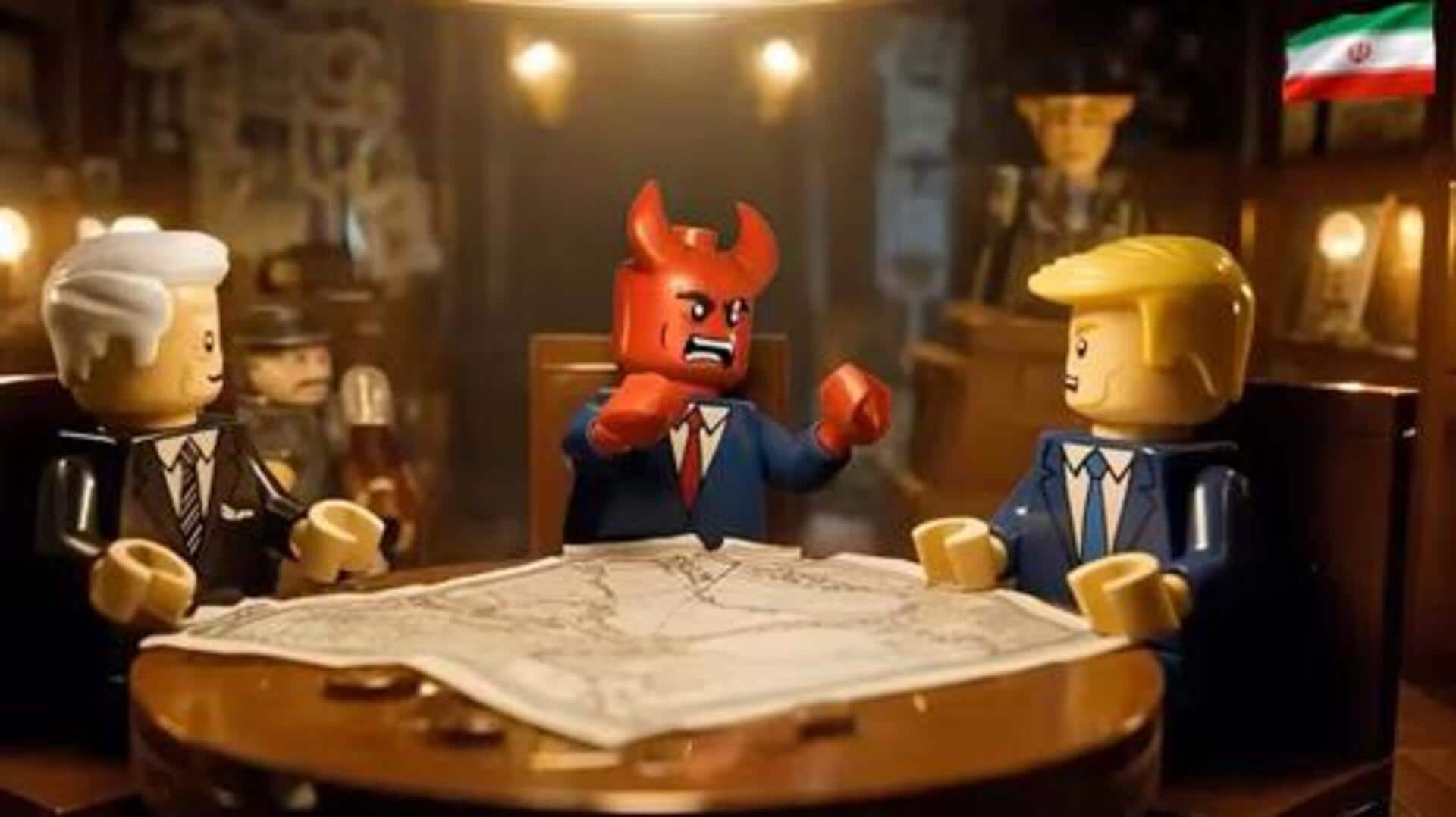 LEGO-like video claims Trump started Iran war over Epstein files