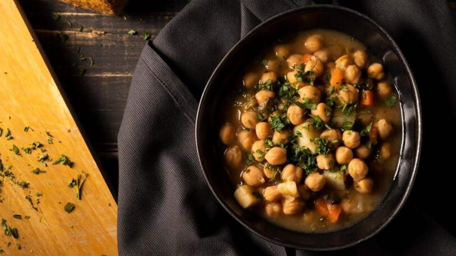 Prepare this Moroccan-spiced chickpea soup for a flavorsome day