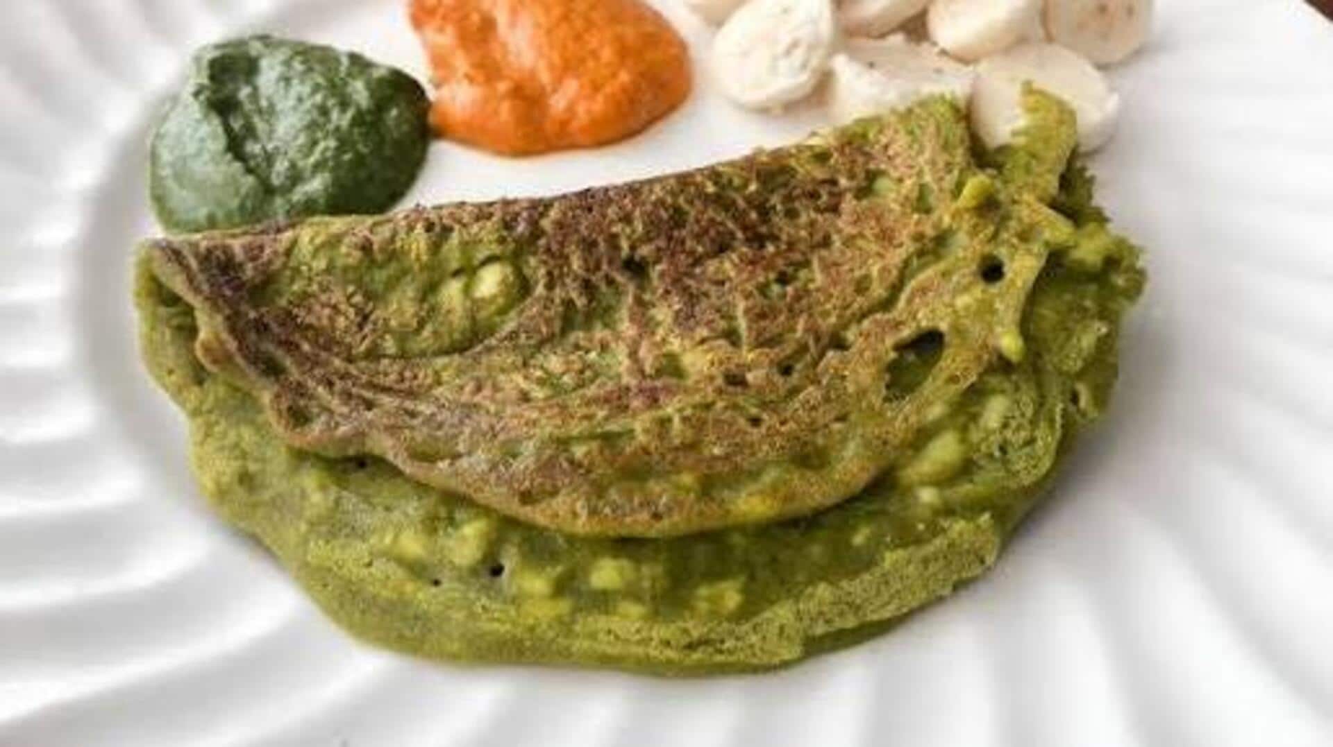 Want a healthy breakfast? Try this spinach chilla 
