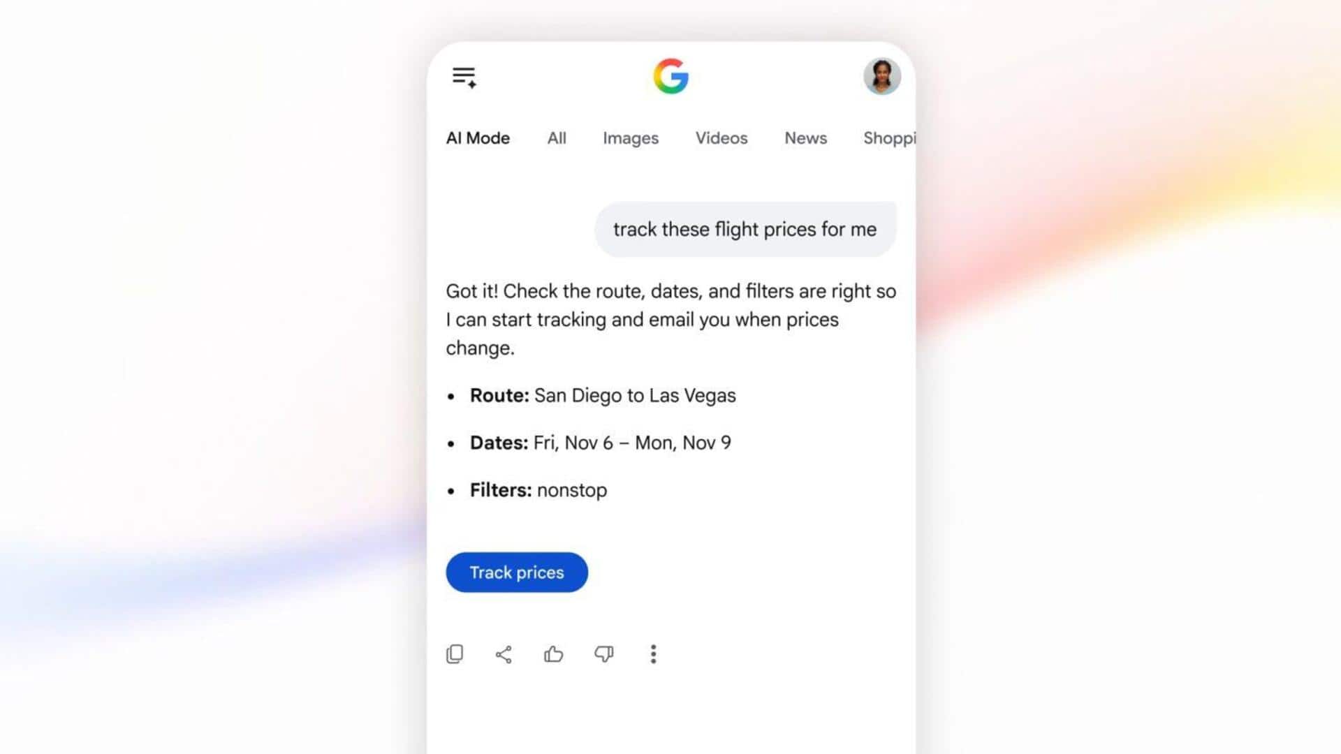 Google's AI Mode can now track flight prices, book hotels