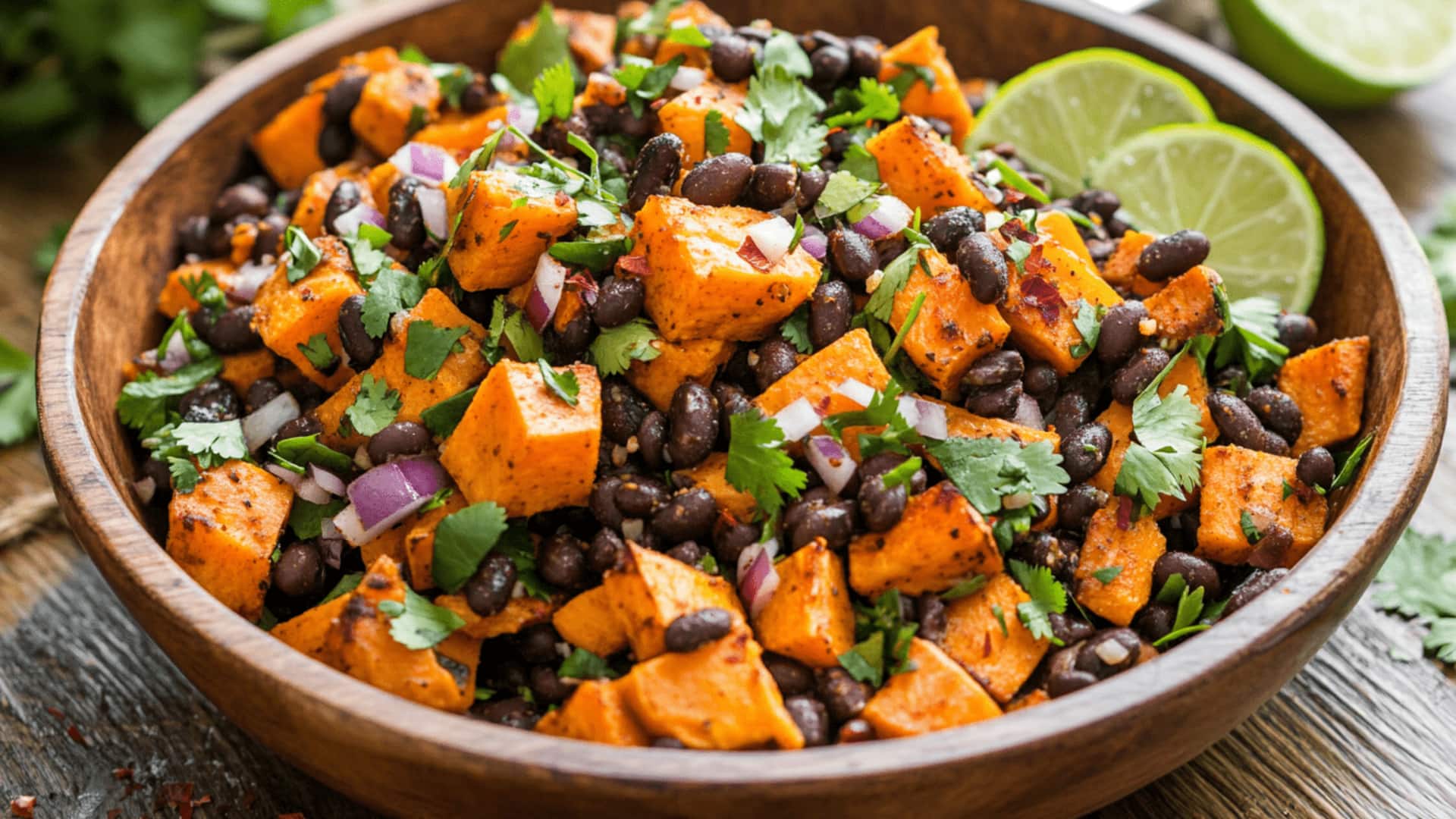 How to make delicious dishes with sweet potatoes-black beans combo