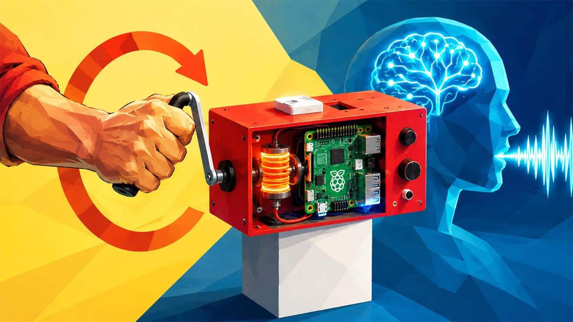 Meet CrankGPT, AI that's offline and works on human power