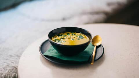 Traditional African dishes with bottle gourd flowers