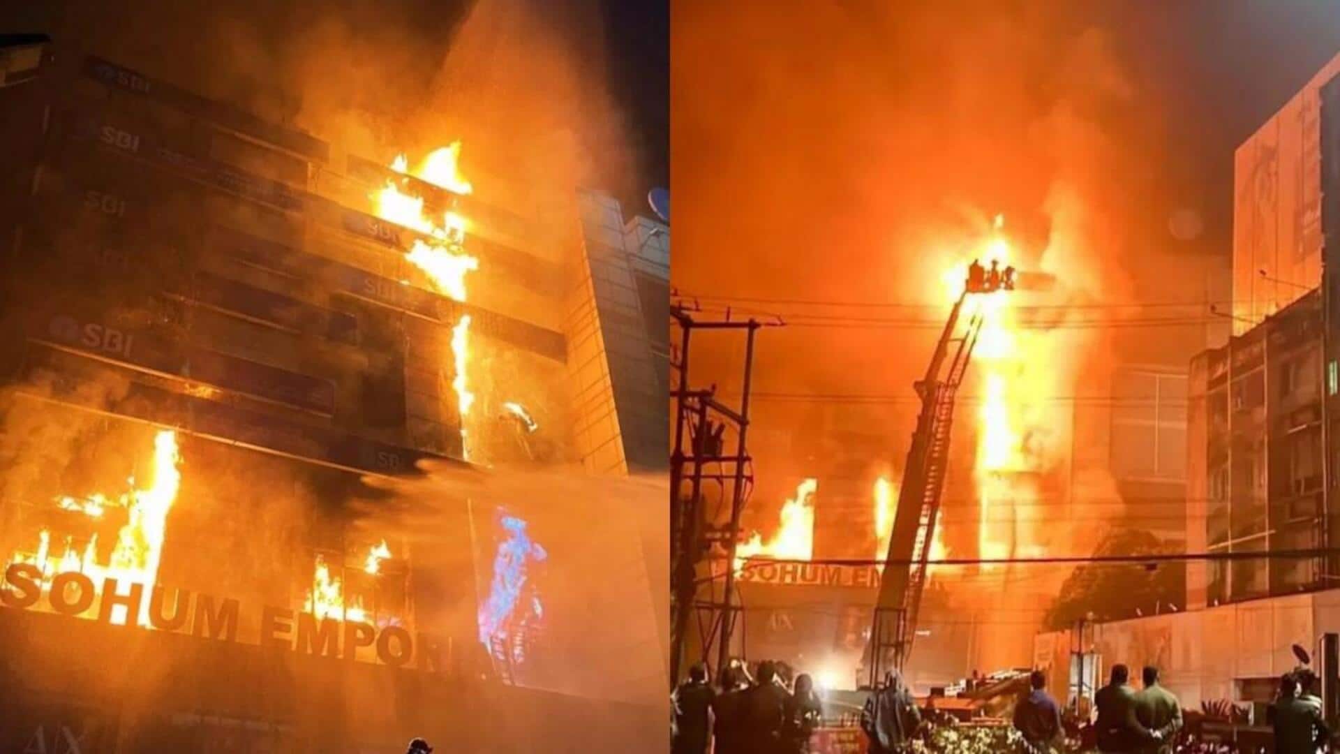 Massive fire at Guwahati commercial complex still burning after 33hrs