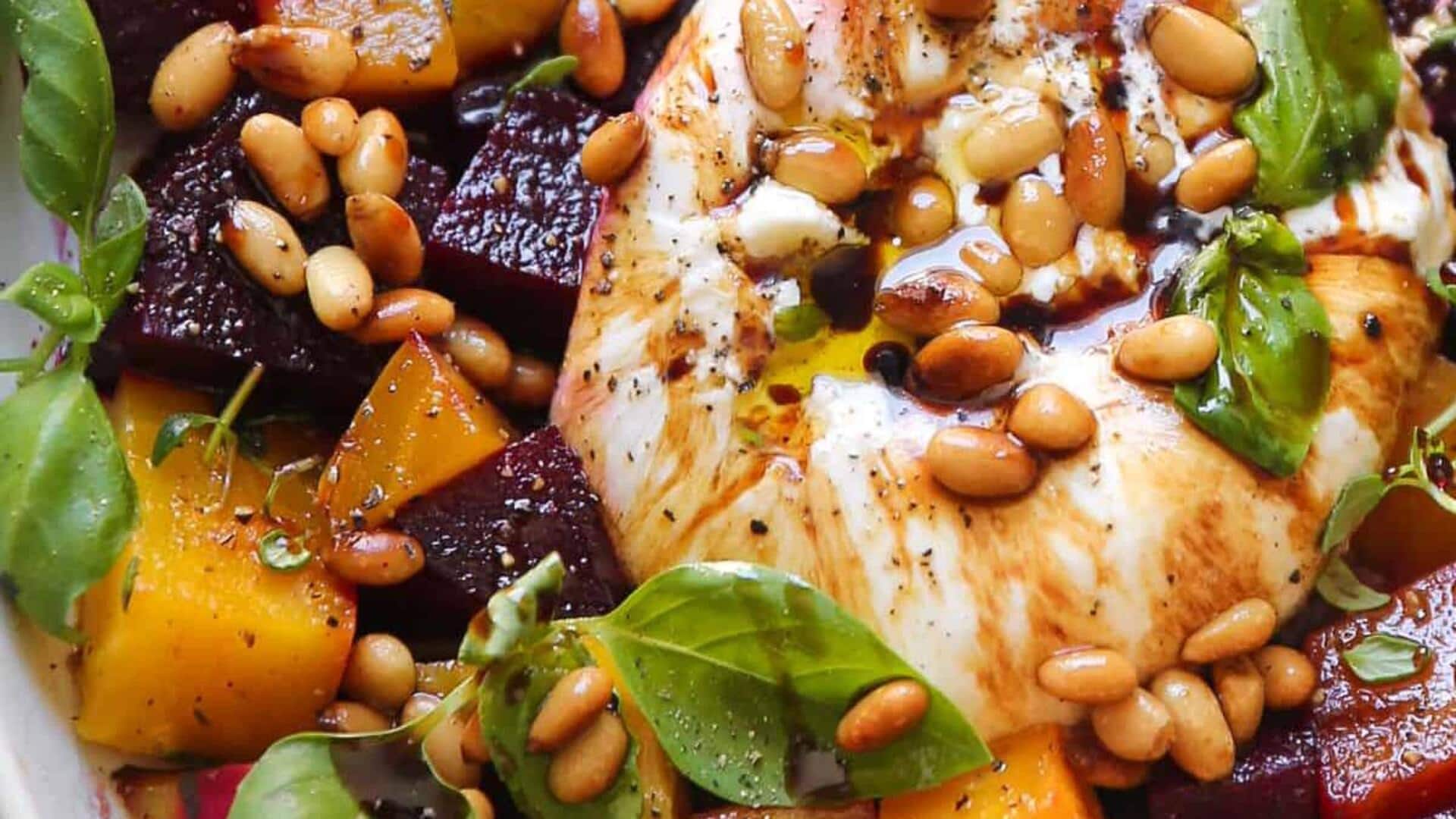 How to make delicious salad with pine nuts and beets