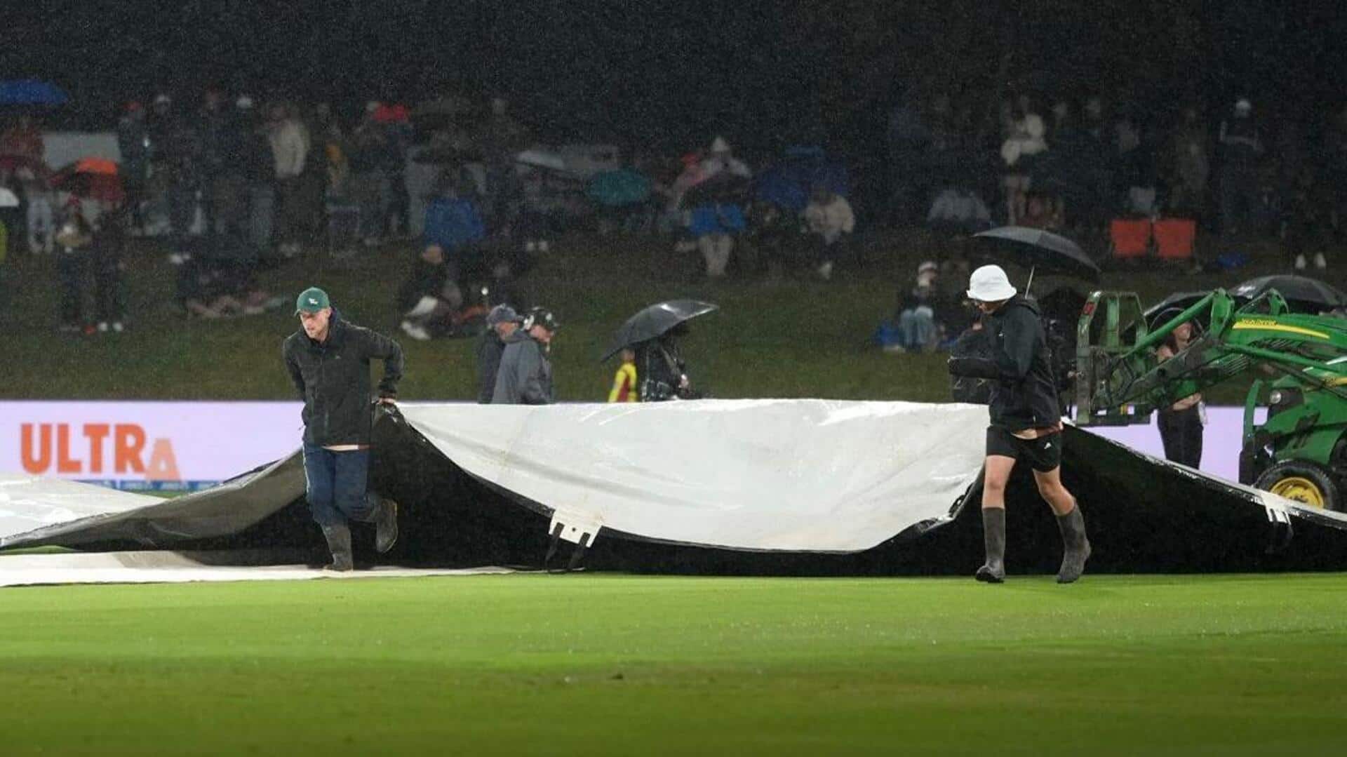 Rain plays spoilsport in 1st NZ-ENG T20I, match abandoned Rain plays spoilsport in 1st NZ-ENG T20I, match abandoned
