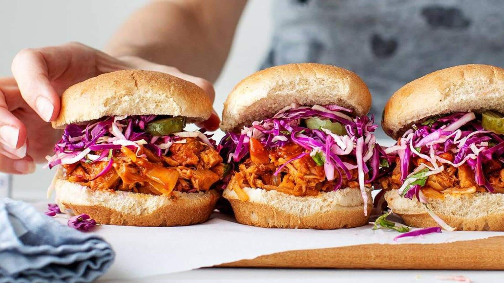 Vegan smoky BBQ jackfruit sliders tutorial