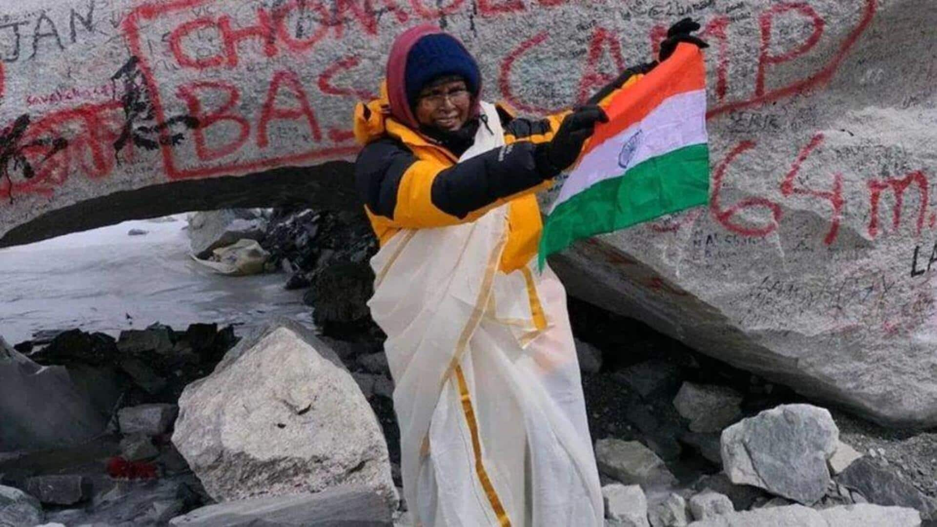 59-year-old Kerala woman reaches Everest Base Camp watching YouTube tutorials