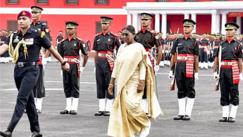 President Murmu reviews IMA parade as 9 women officers commissioned