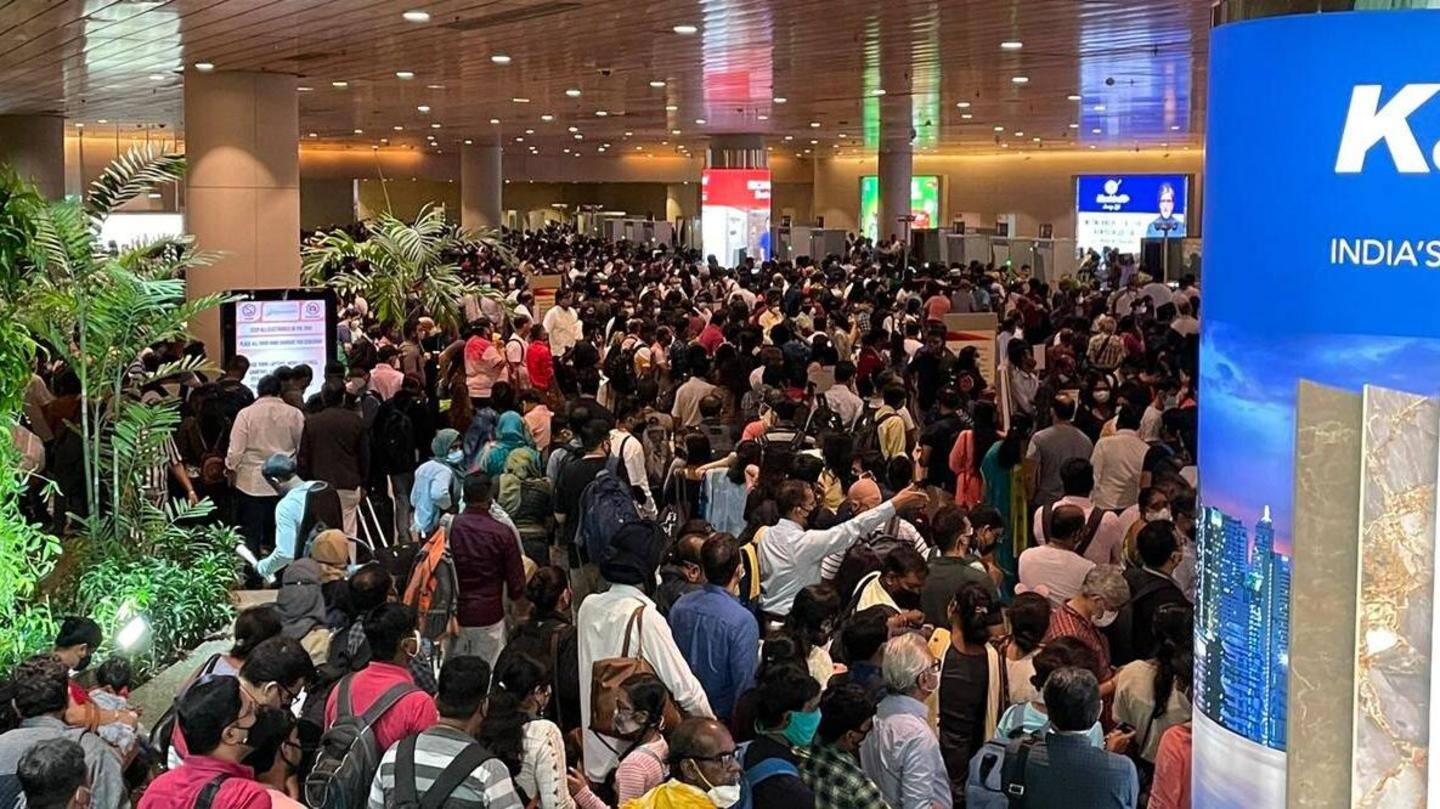 Most domestic flights delayed due to the rush: Report Most domestic flights delayed due to the rush: Report