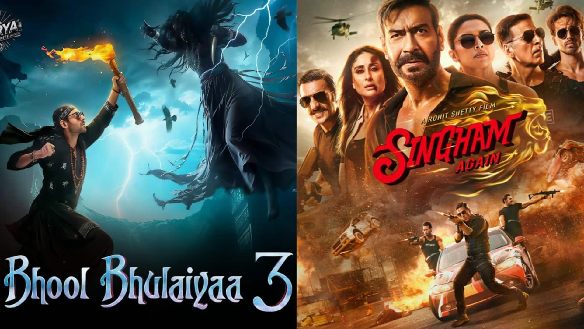 'Singham Again' vs 'Bhool Bhulaiyaa 3': Who'll win box-office battle