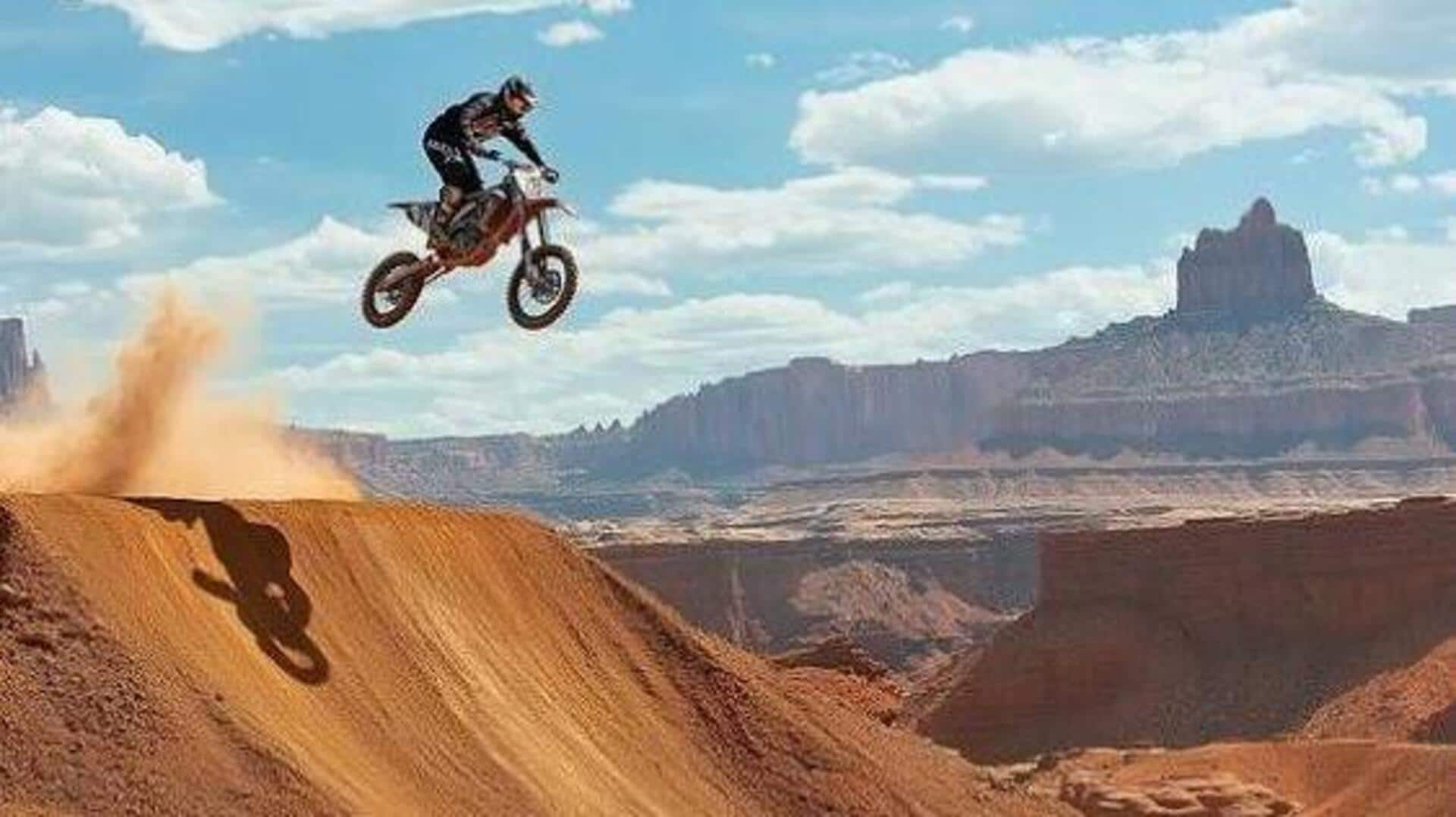 Ride across Africa's epic dunes on a motocross bike 