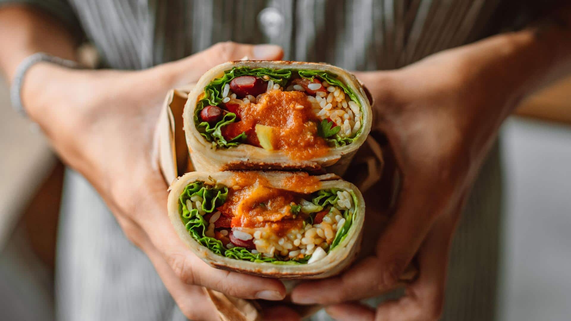 Make busy mornings easier with these bean patty wraps