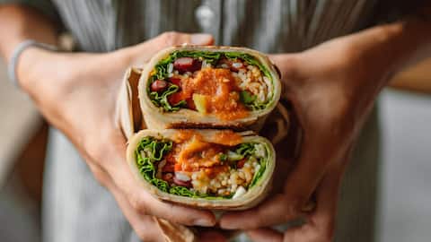 Make busy mornings easier with these bean patty wraps