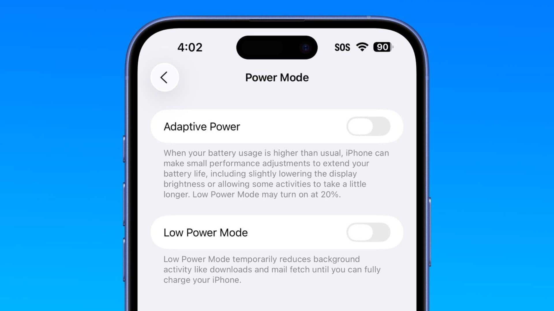Apple introduces 'Adaptive Power' to boost your iPhone's battery life Apple introduces 'Adaptive Power' to boost your iPhone's battery life