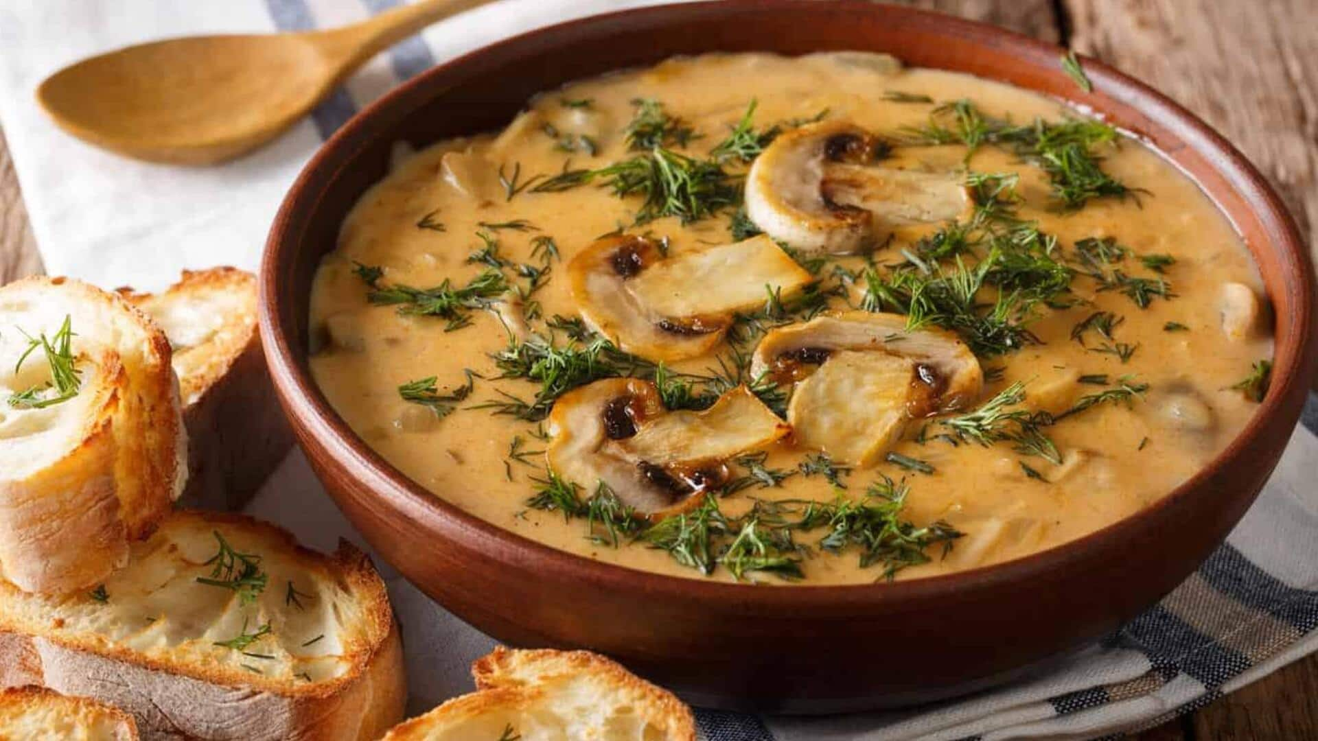 Make Hungarian mushroom soup at home with this recipe