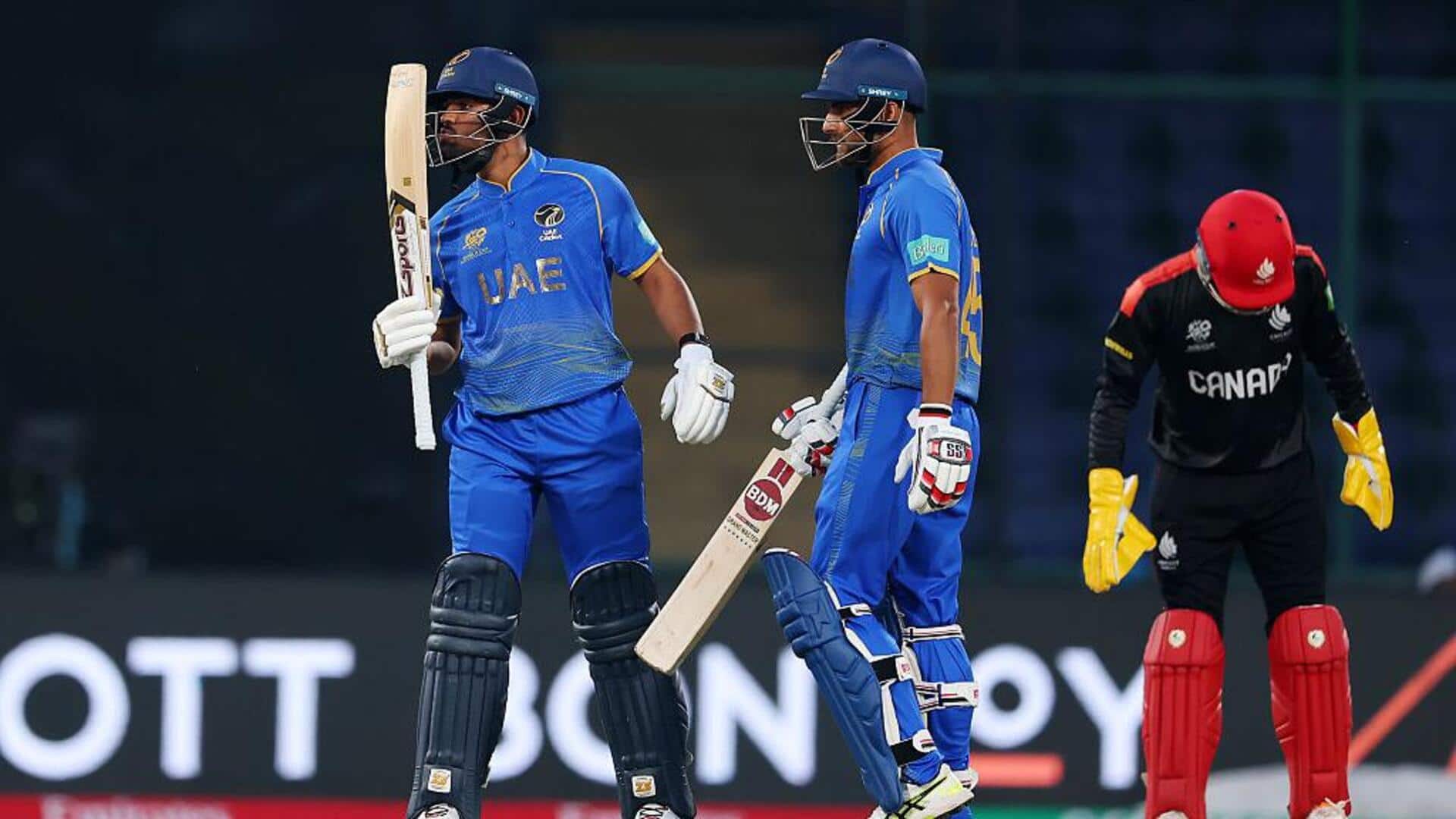 T20 World Cup: UAE's Aryansh Sharma, Sohaib Khan floor Canada