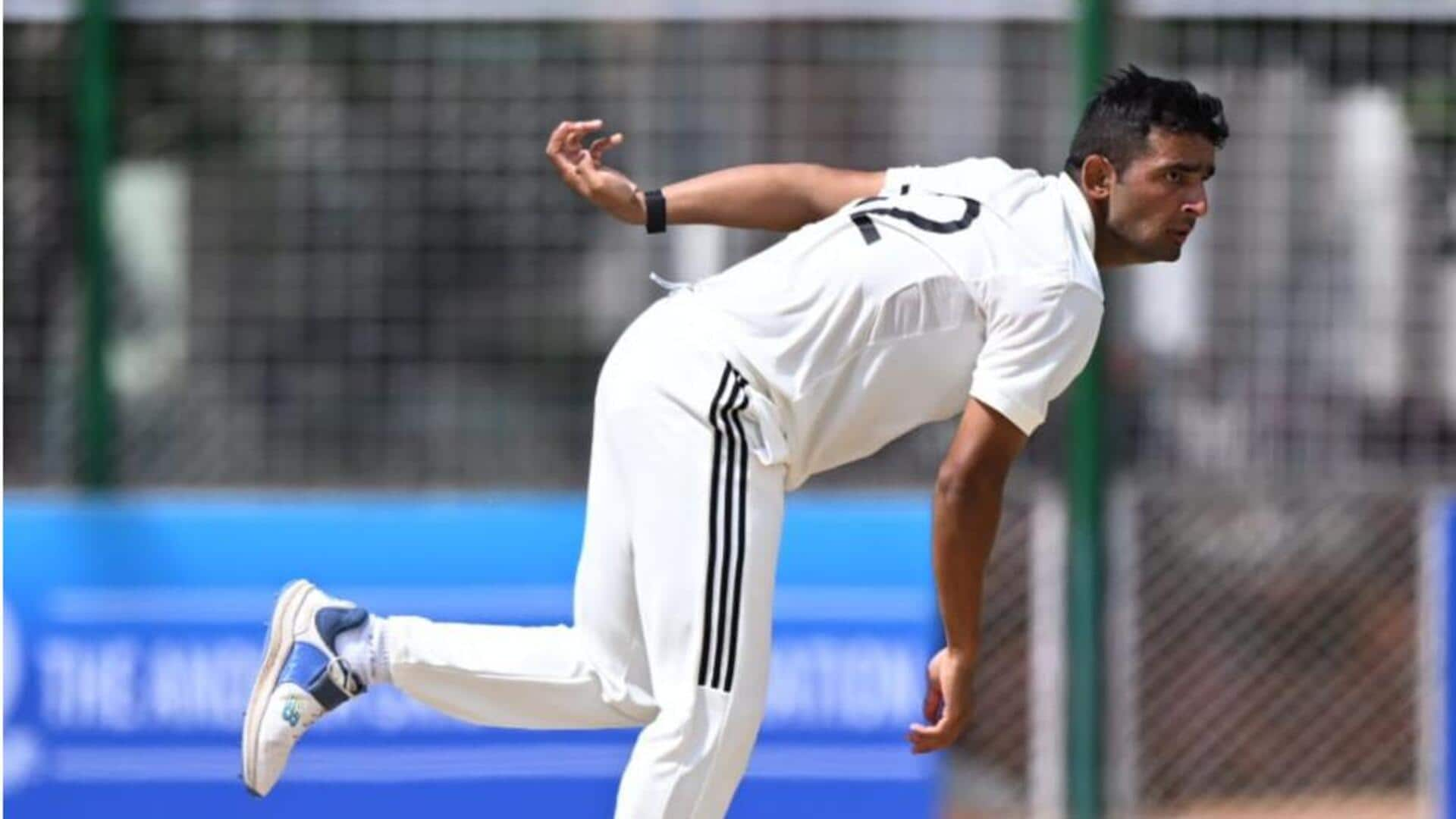 Anshul Kamboj scripts history in Duleep Trophy with eight-wicket haul