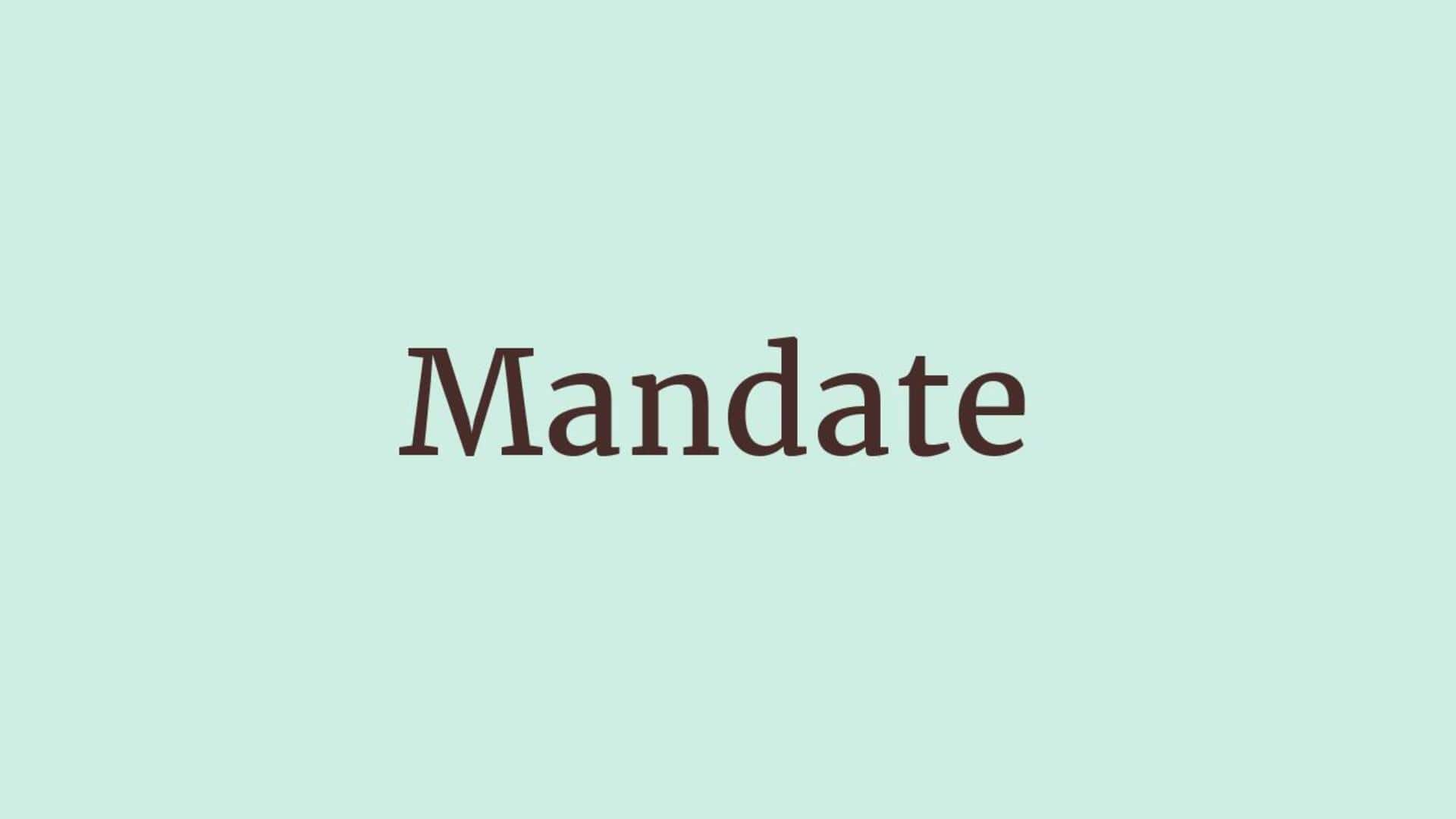 Word of the Day: Mandate