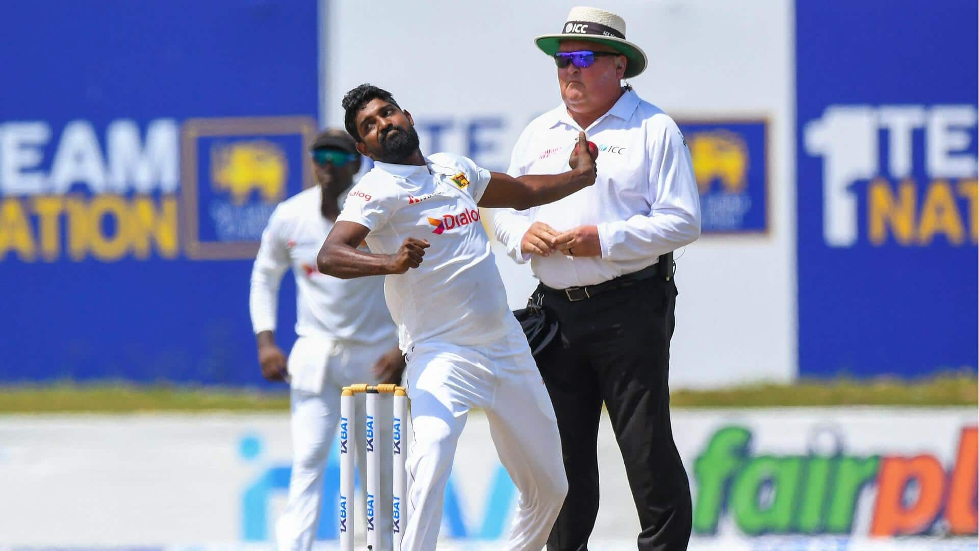 Prabath Jayasuriya claims his 3rd four-wicket haul in Tests: Stats