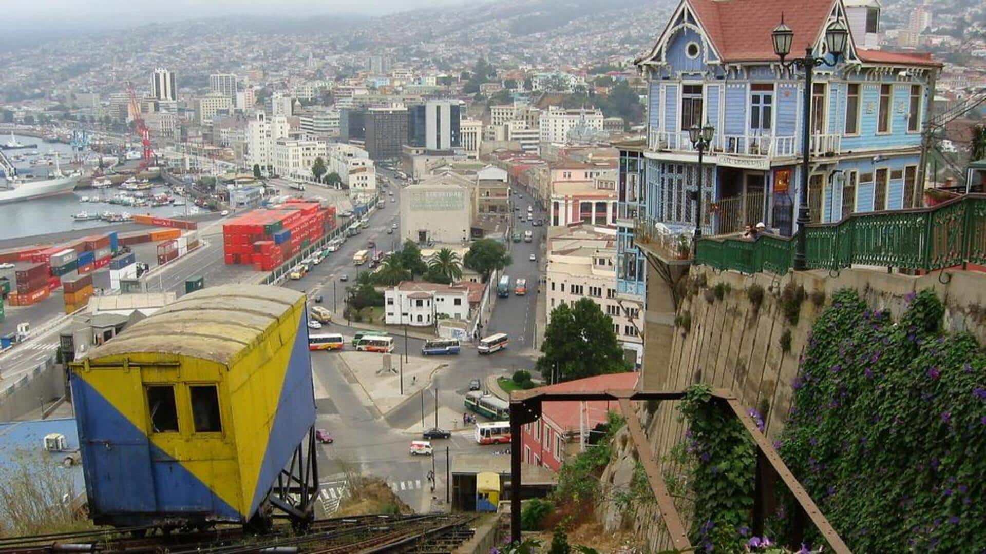Valparaiso on the Chilean coast is vibrant and scenic