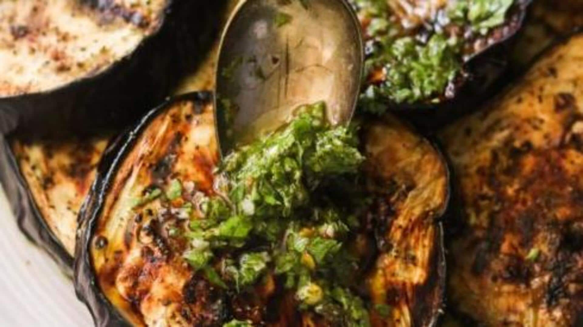 Recipe: Make Argentinian chimichurri grilled eggplant today