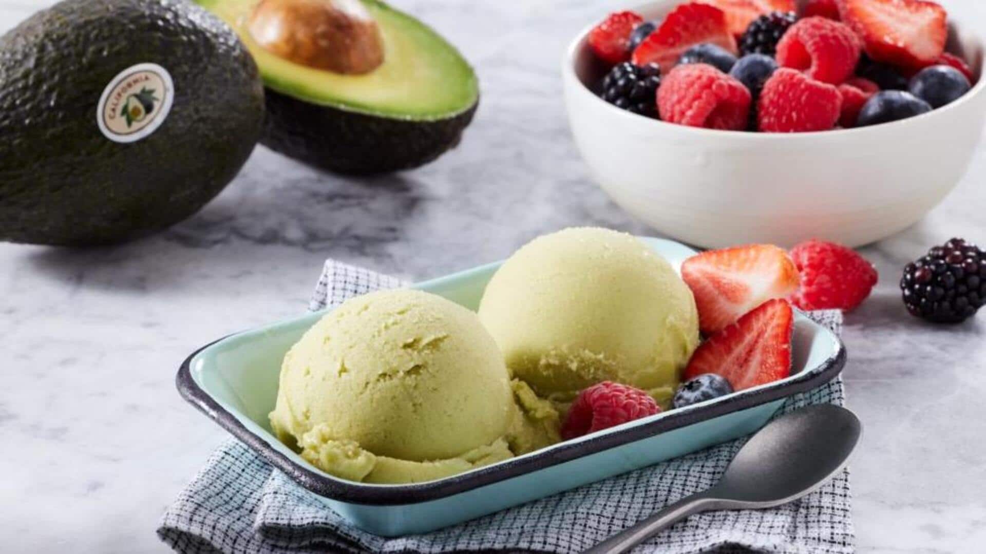 Churned raspberry avocado: A healthier alternative to ice cream Churned raspberry avocado: A healthier alternative to ice cream