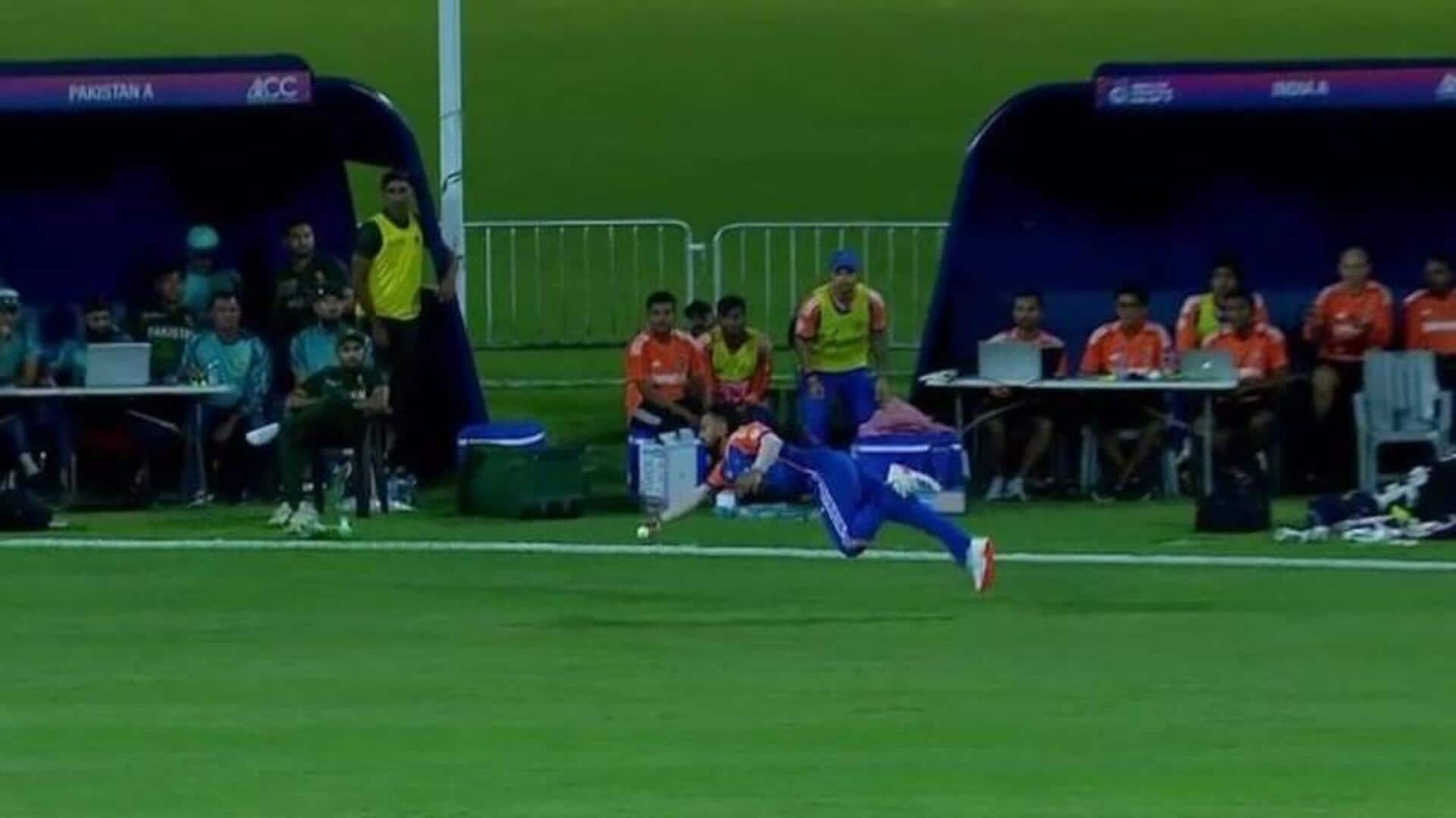 Ramandeep Singh's stunning catch in Emerging Asia Cup goes viral