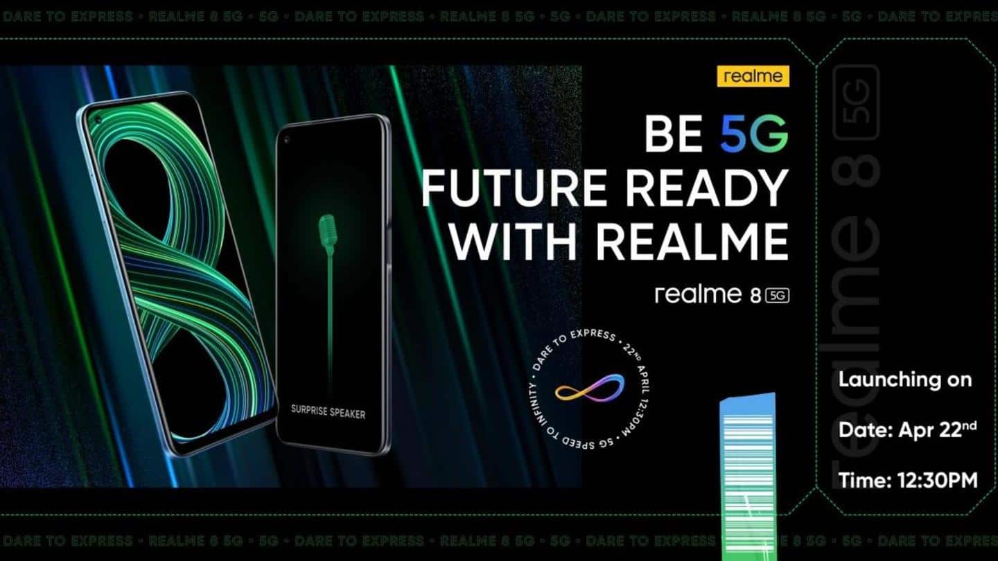 Realme 8 5G to debut in India on April 22