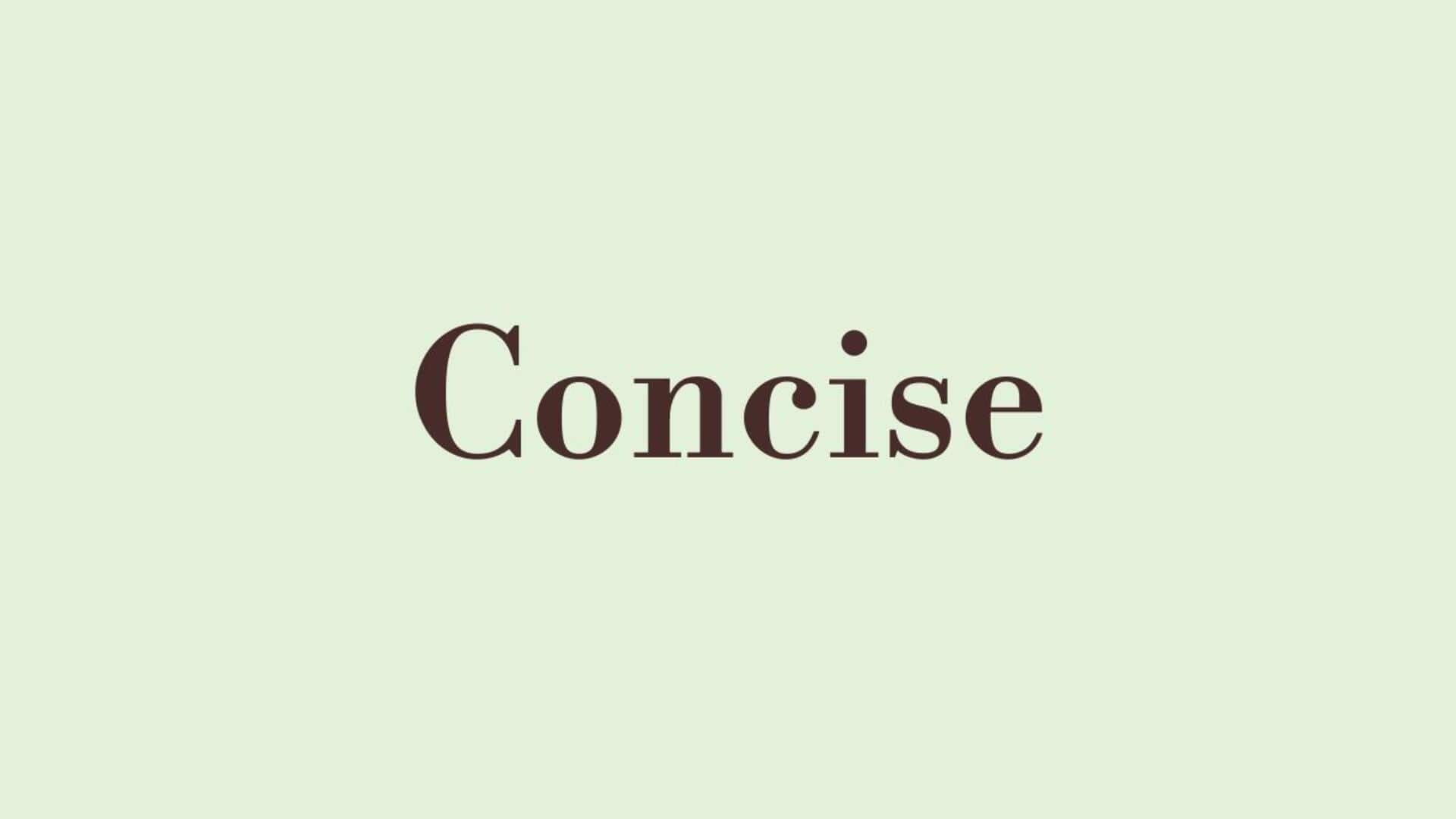 Word of the Day: Concise Word of the Day: Concise