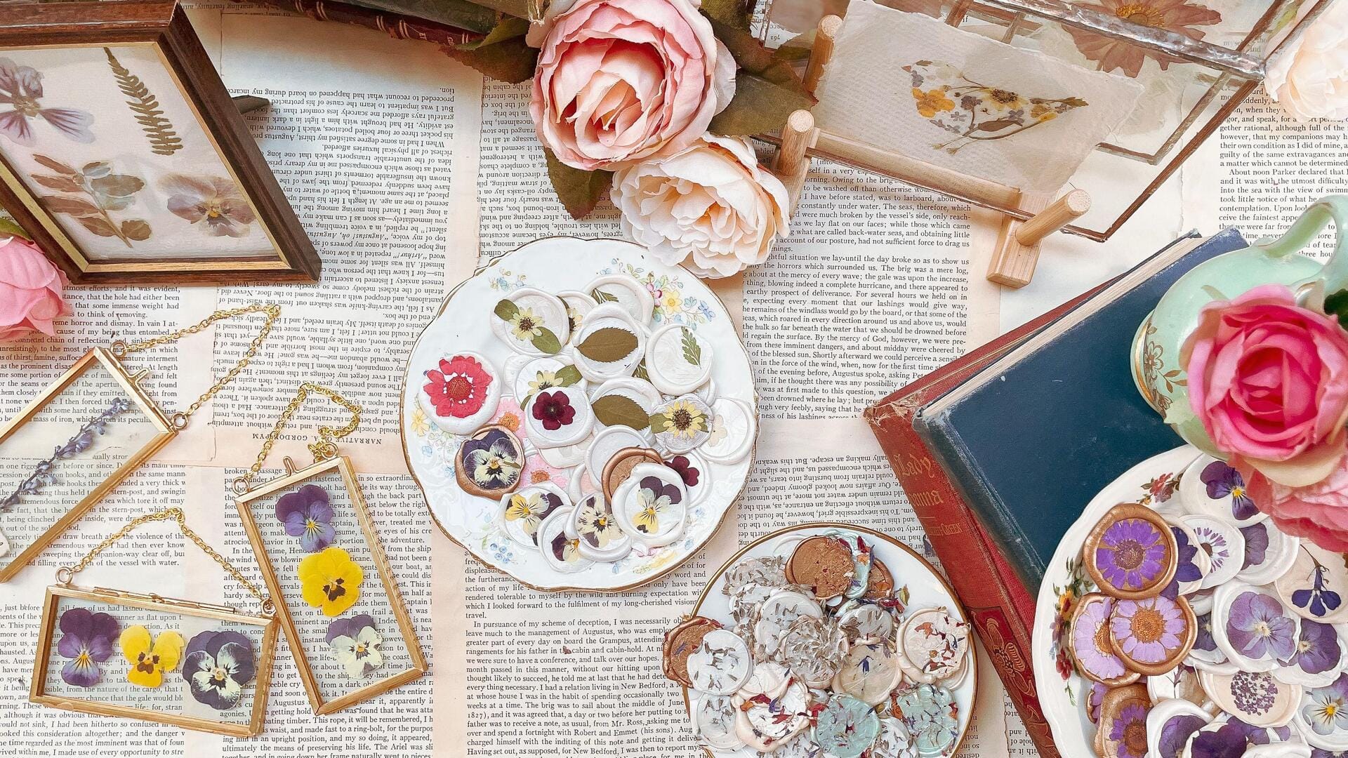 Want beautiful event decor? Use pressed flowers