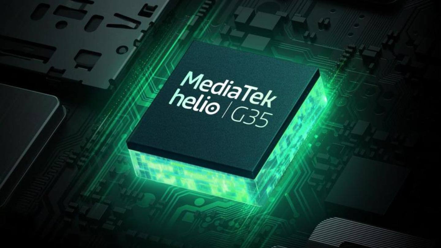 It will draw power from a MediaTek Helio G35 processor It will draw power from a MediaTek Helio G35 processor
