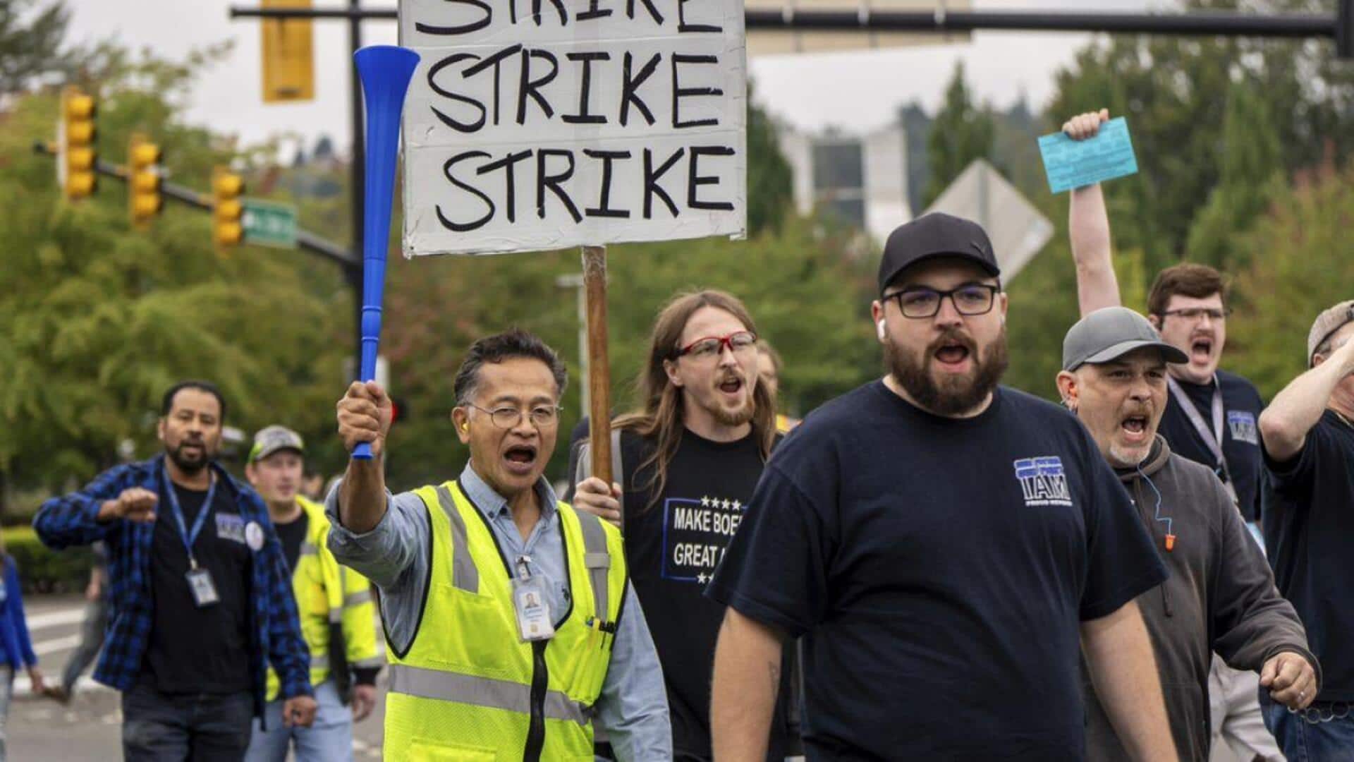 Boeing union rejects tentative contract, goes on strike