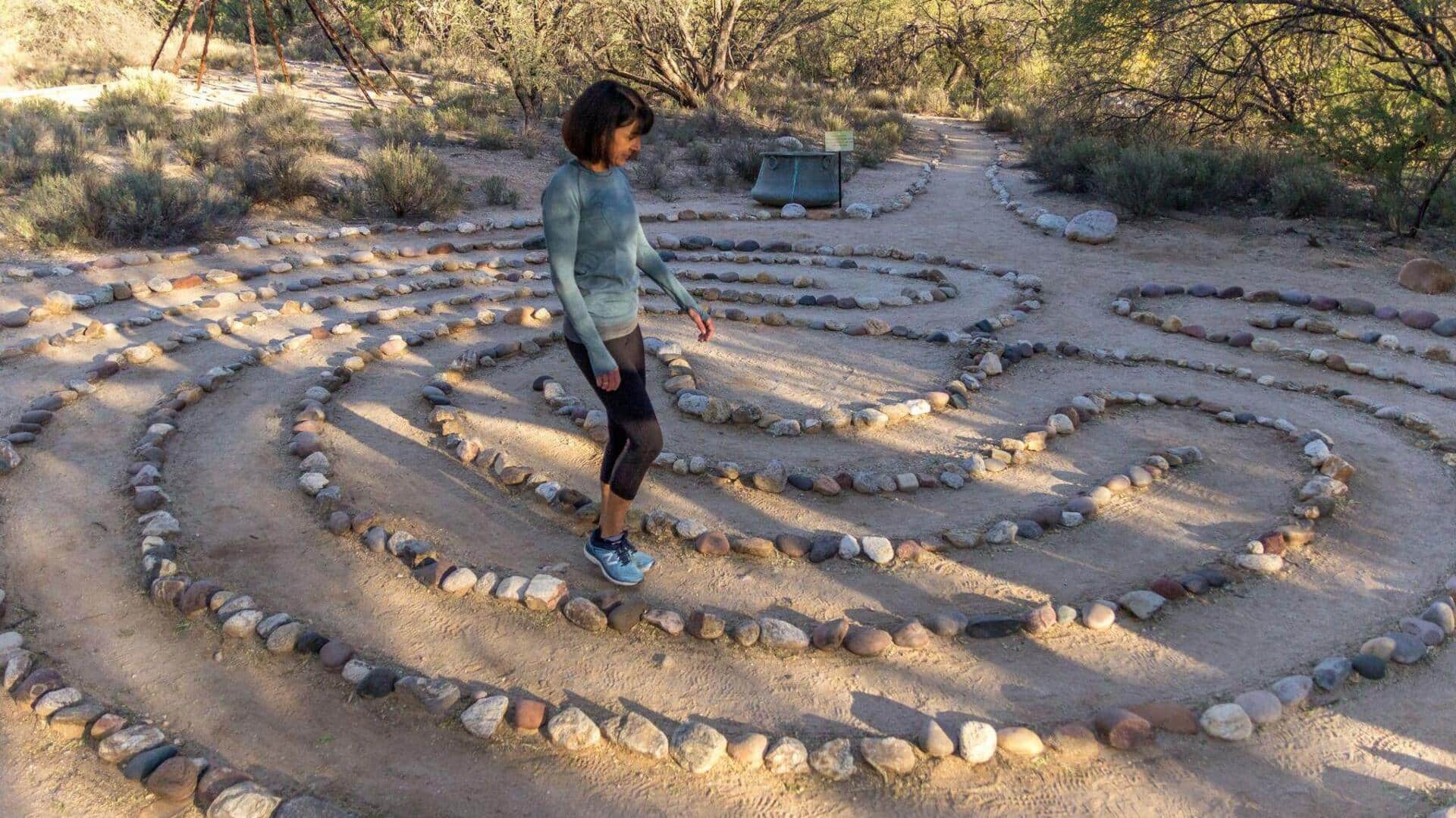 What is a walking meditation labyrinth?