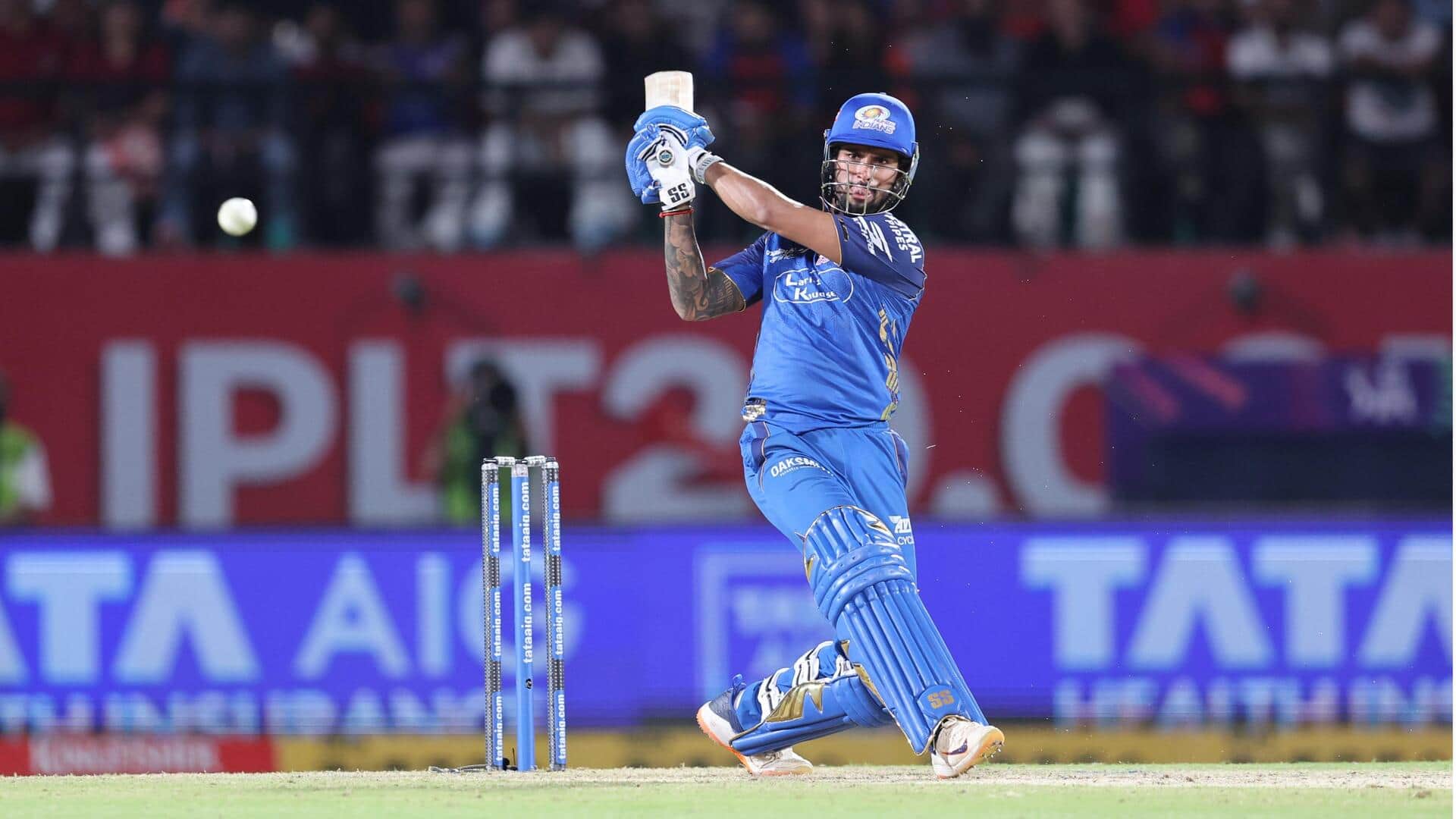 Most runs successfully chased by MI in last 3 overs