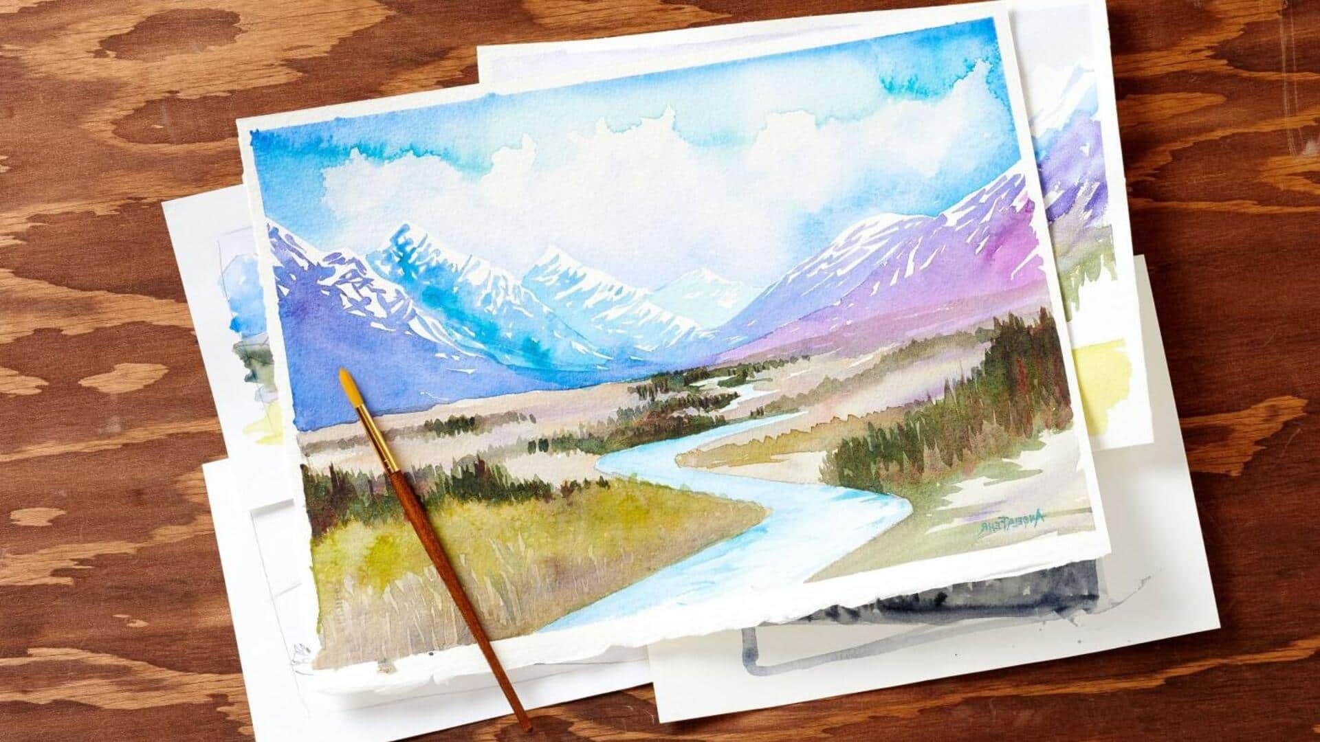 Boosting serenity with sunrise watercolor sketching