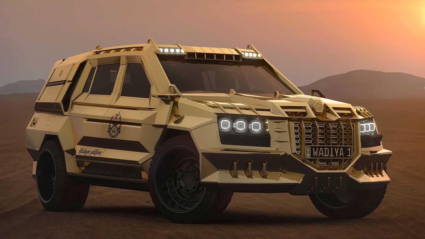 DARTZ Prombron is a bulletproof SUV with a golden appeal