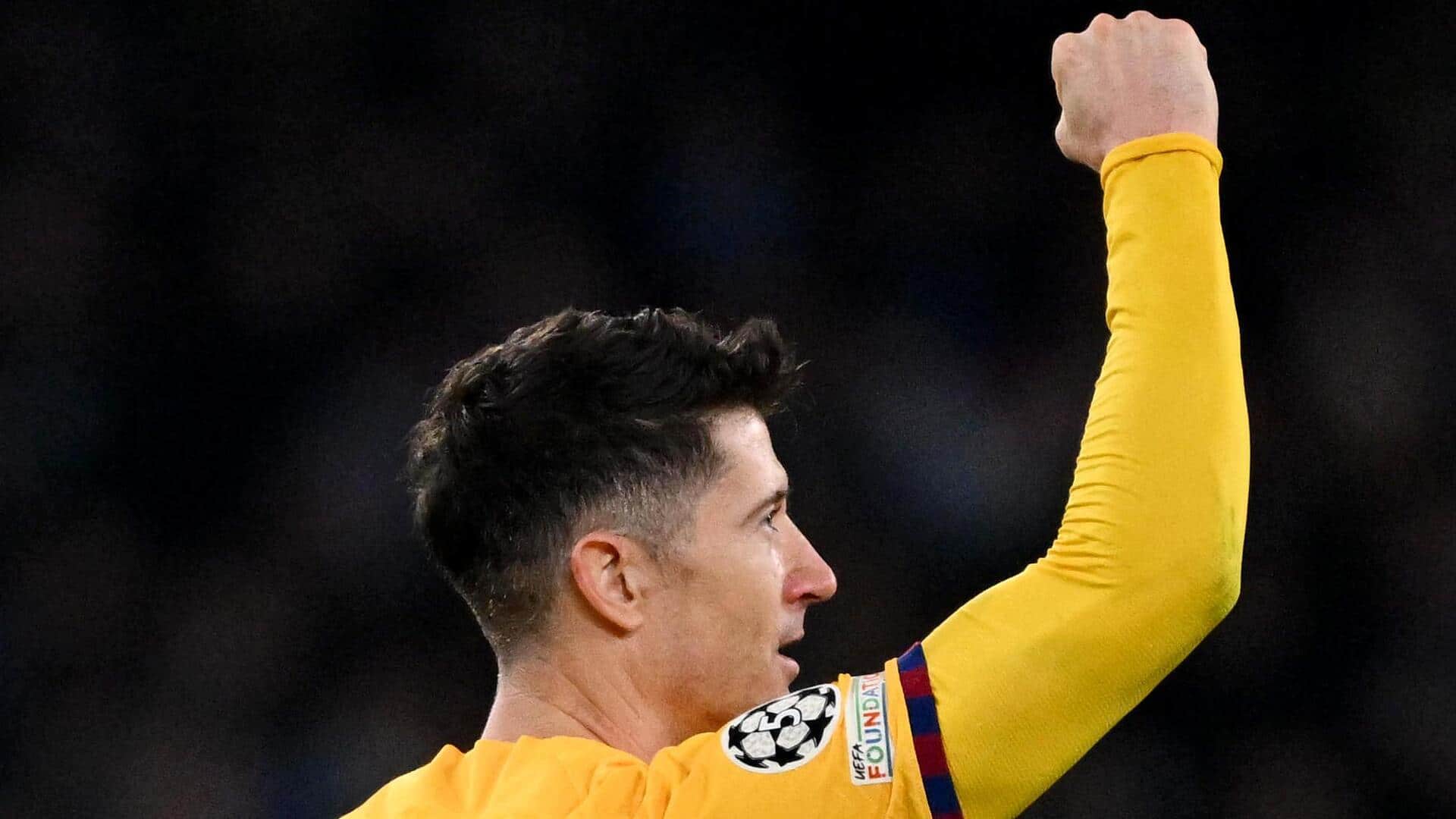 Champions League: Robert Lewandowski breaks Lionel Messi's record for Barcelona