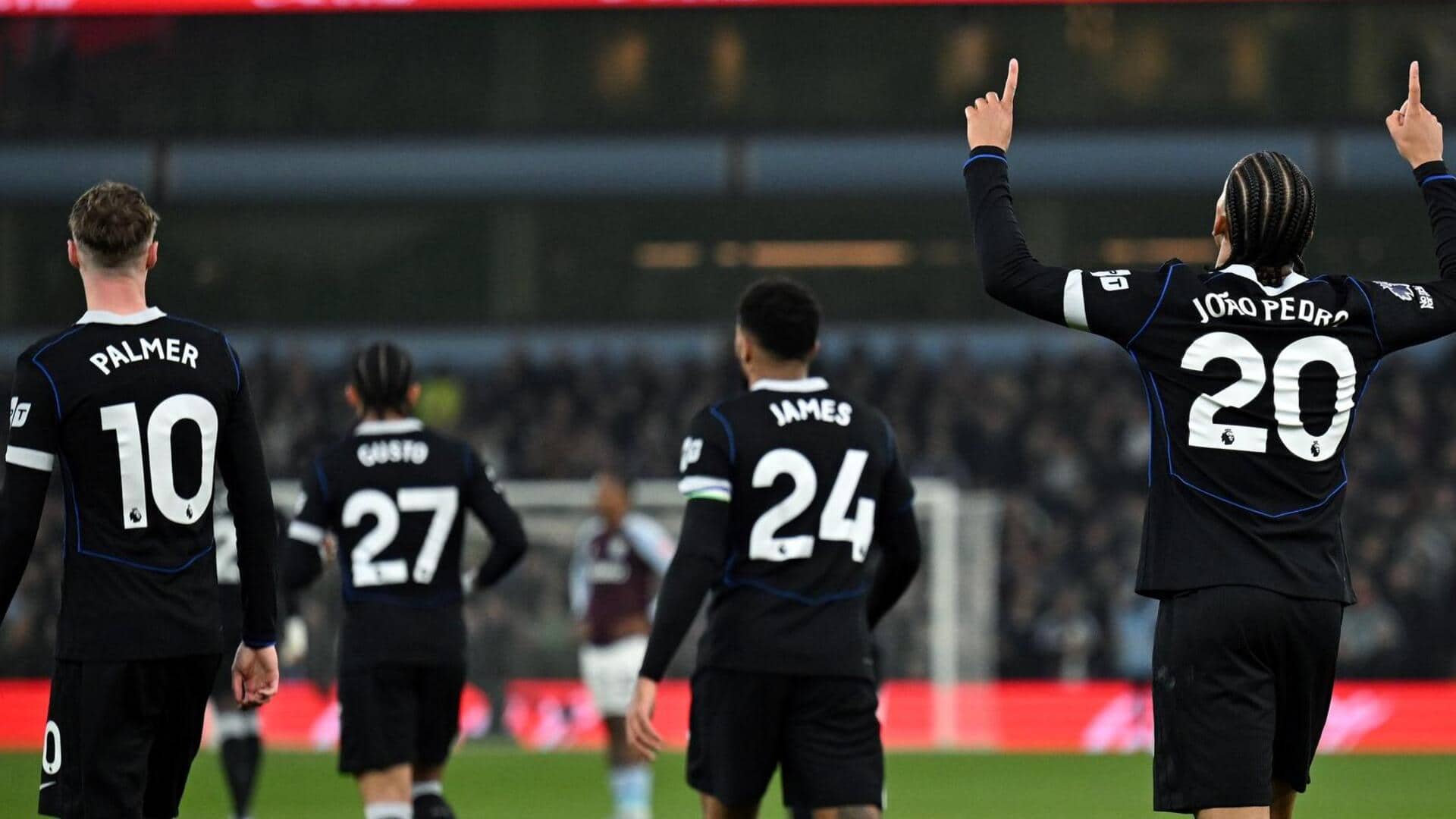 Premier League: Joao Pedro hat-trick helps Chelsea sink Aston Villa